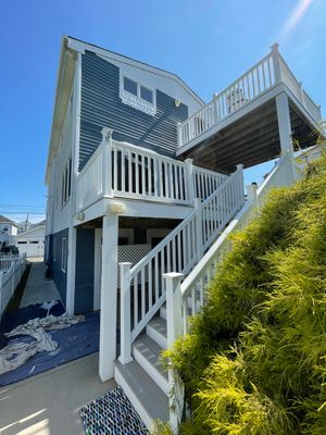 Blue Beach House Exterior Painting in OCNJ