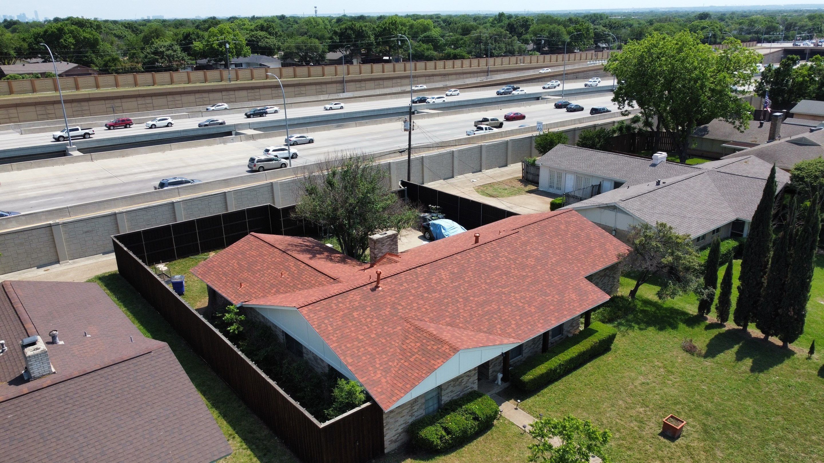 Final Roof Drone Shots by First Out Roofing 