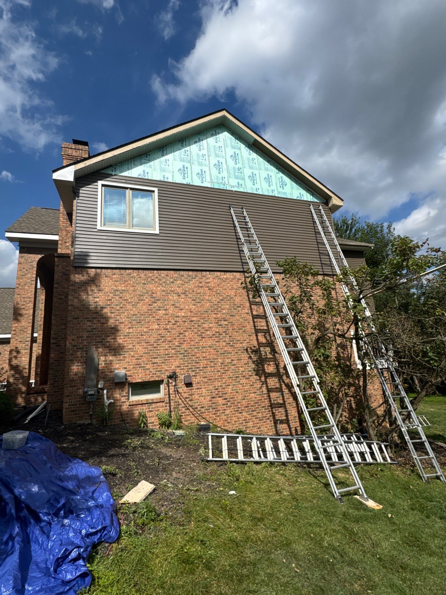 Siding Replacement using Alside Odyssey D4" Flagship Brown by 180 Contractors