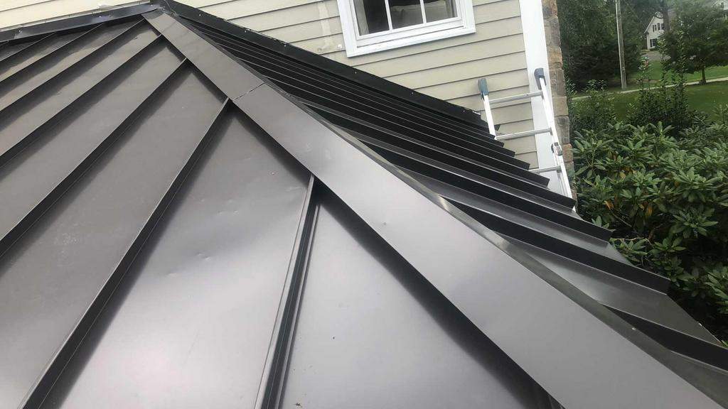 Standing Seam Metal Roof using Aluminum 032GA - Color Classic Bronze by CMNG LLC