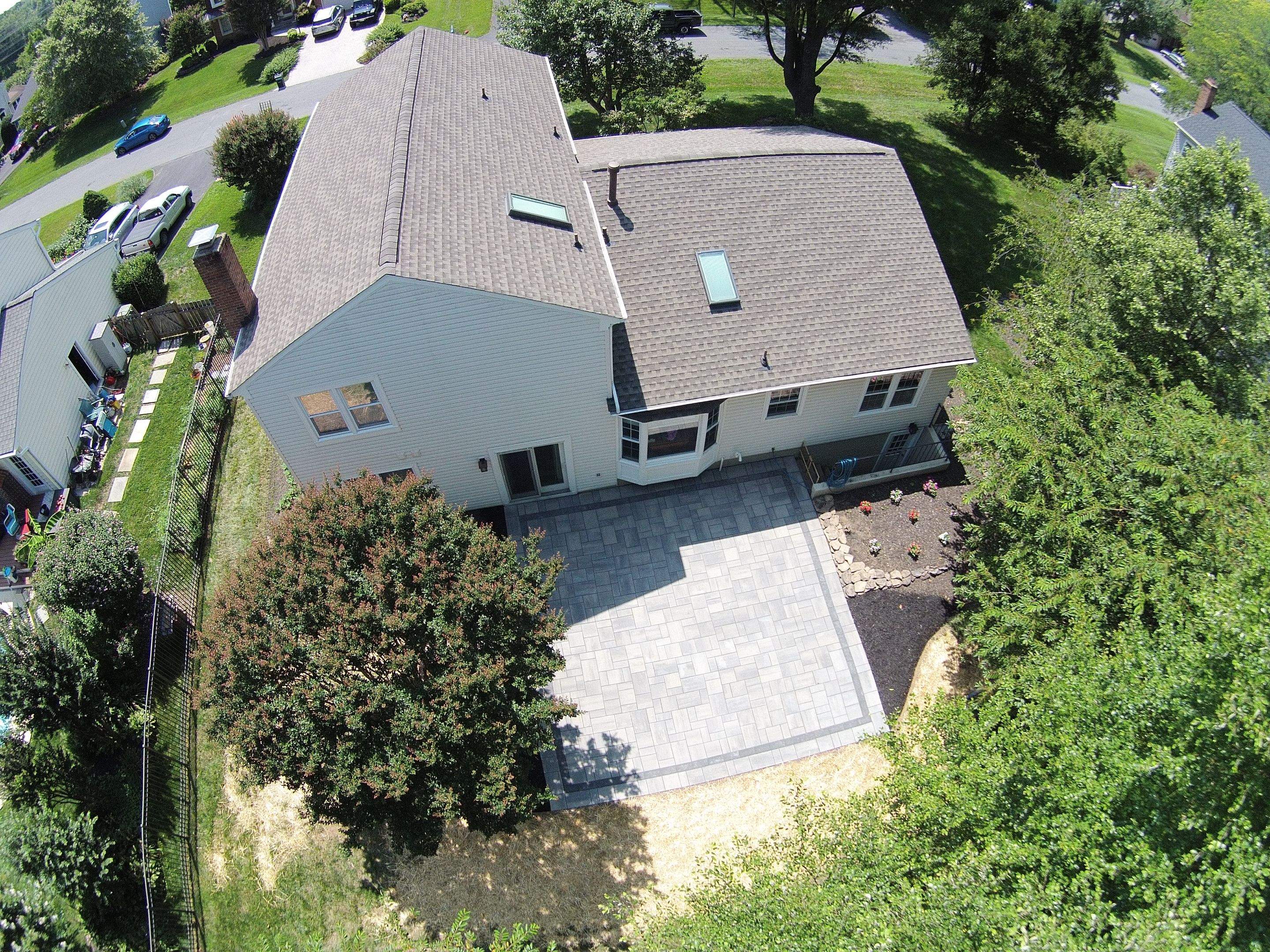 Backyard Transformation using Techo-Bloc Pavers by The Smet Companies, LLC