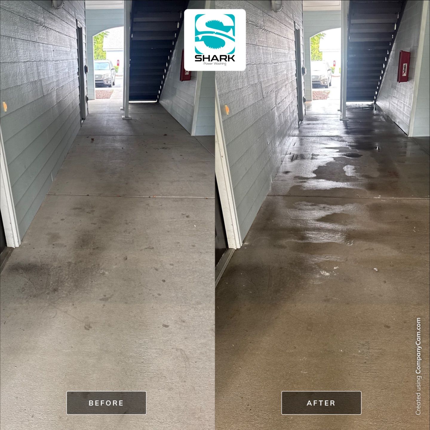 Concrete Cleaning in Wilmington by Shark Power Washing
