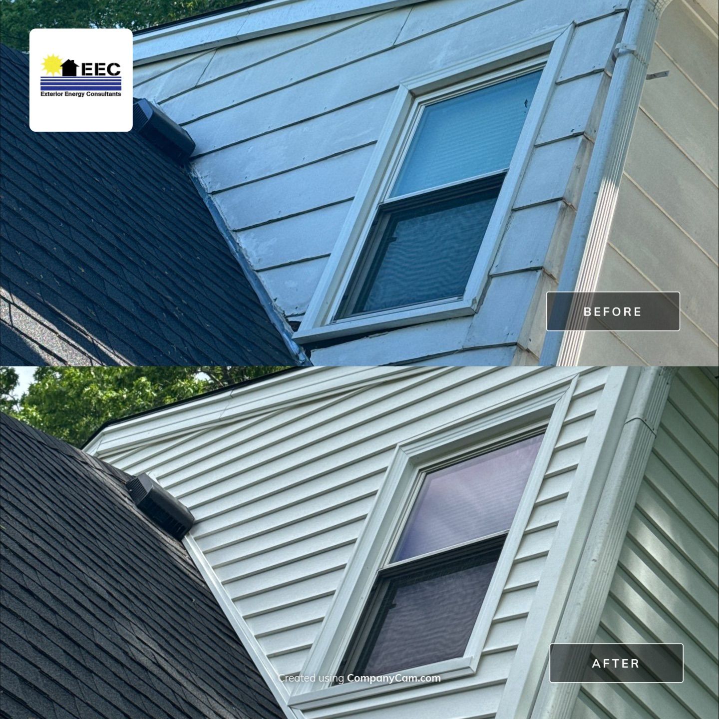 Siding Installation using White Market Square by EEC Windows, Siding & Roofing