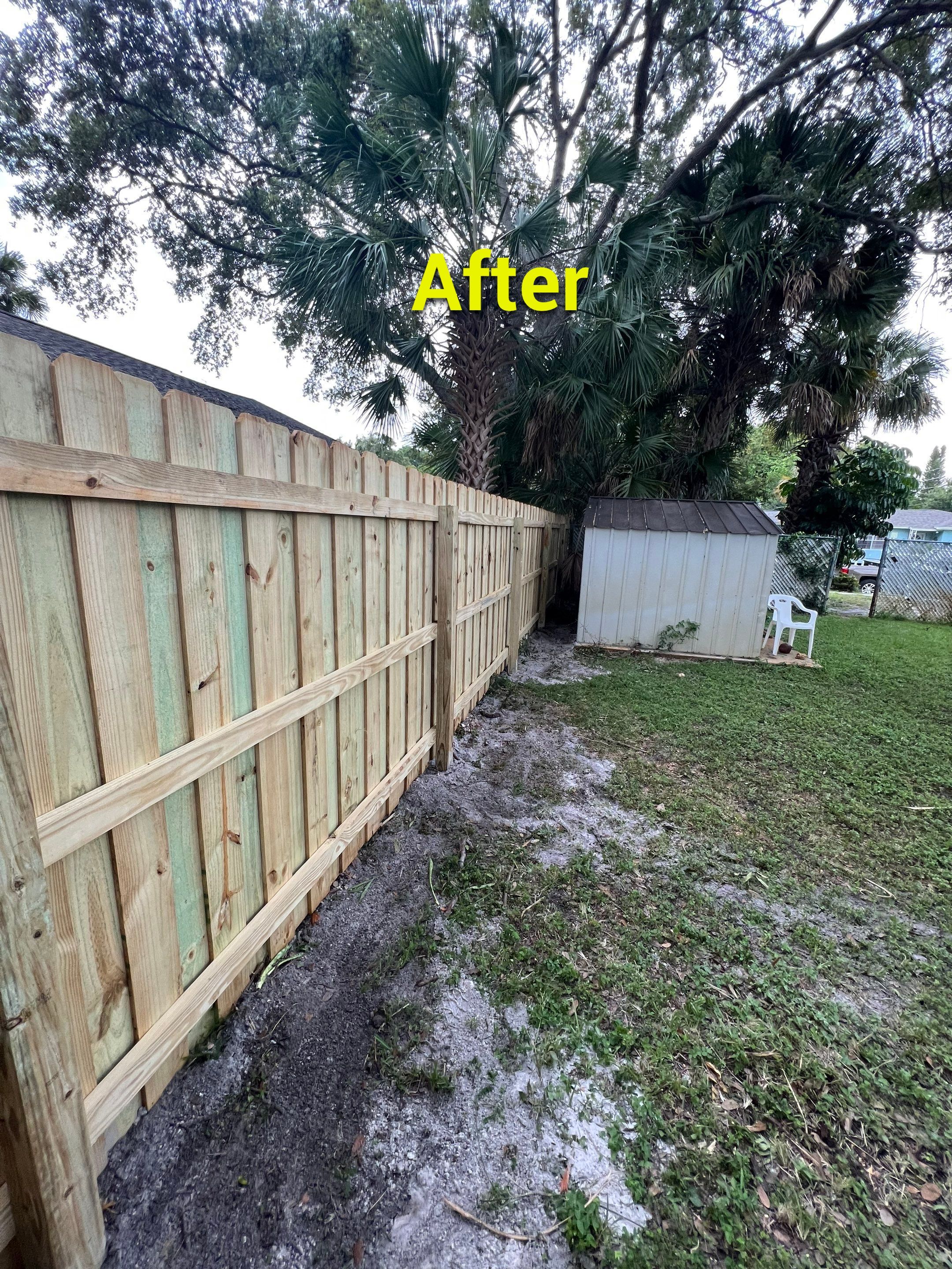 St. Petersburg 6ft. Tall Treated Board on Board by Asap fence and gates, LLC