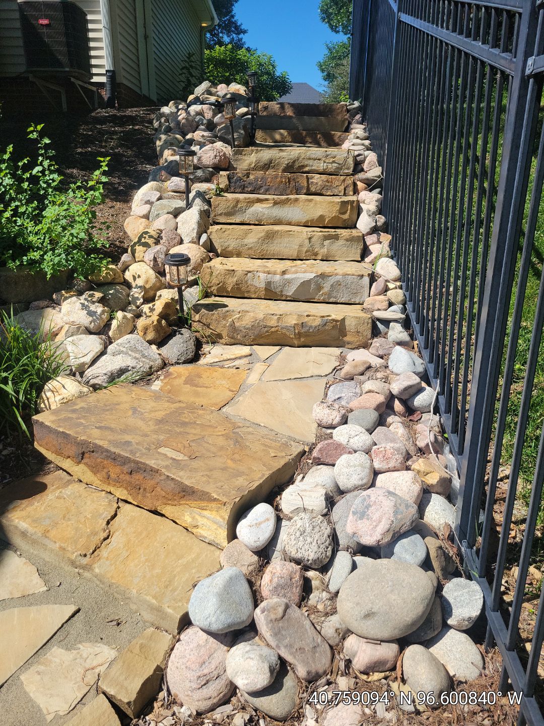 Updated Stone Stepper Path by New Horizon Landscapes