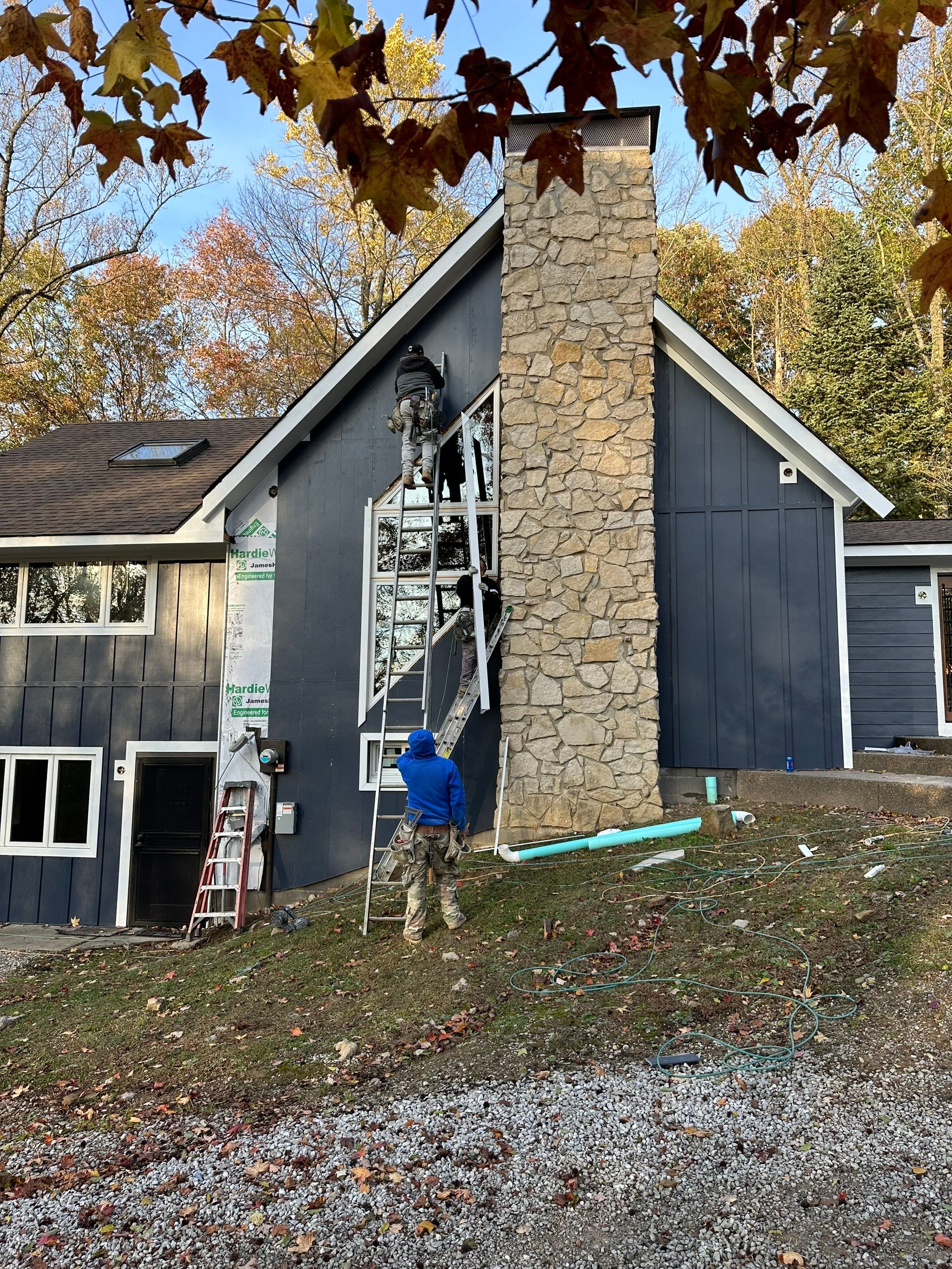 Siding Installation using James Hardie Board & Batten Siding by Best Roofing & Siding Company