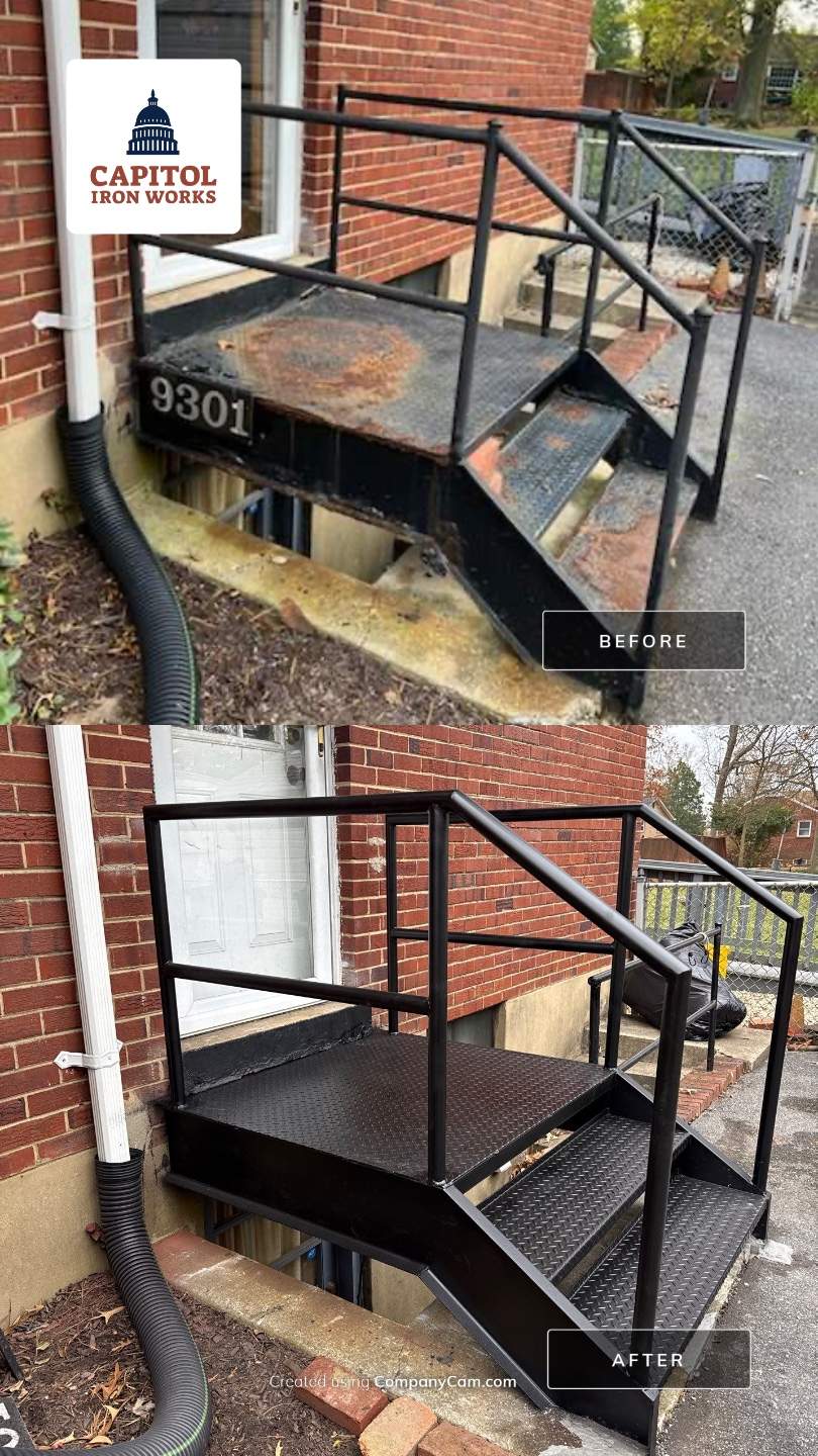 Structural Iron Staircase Replacement – Lanham, MD by Capitol Iron Works
