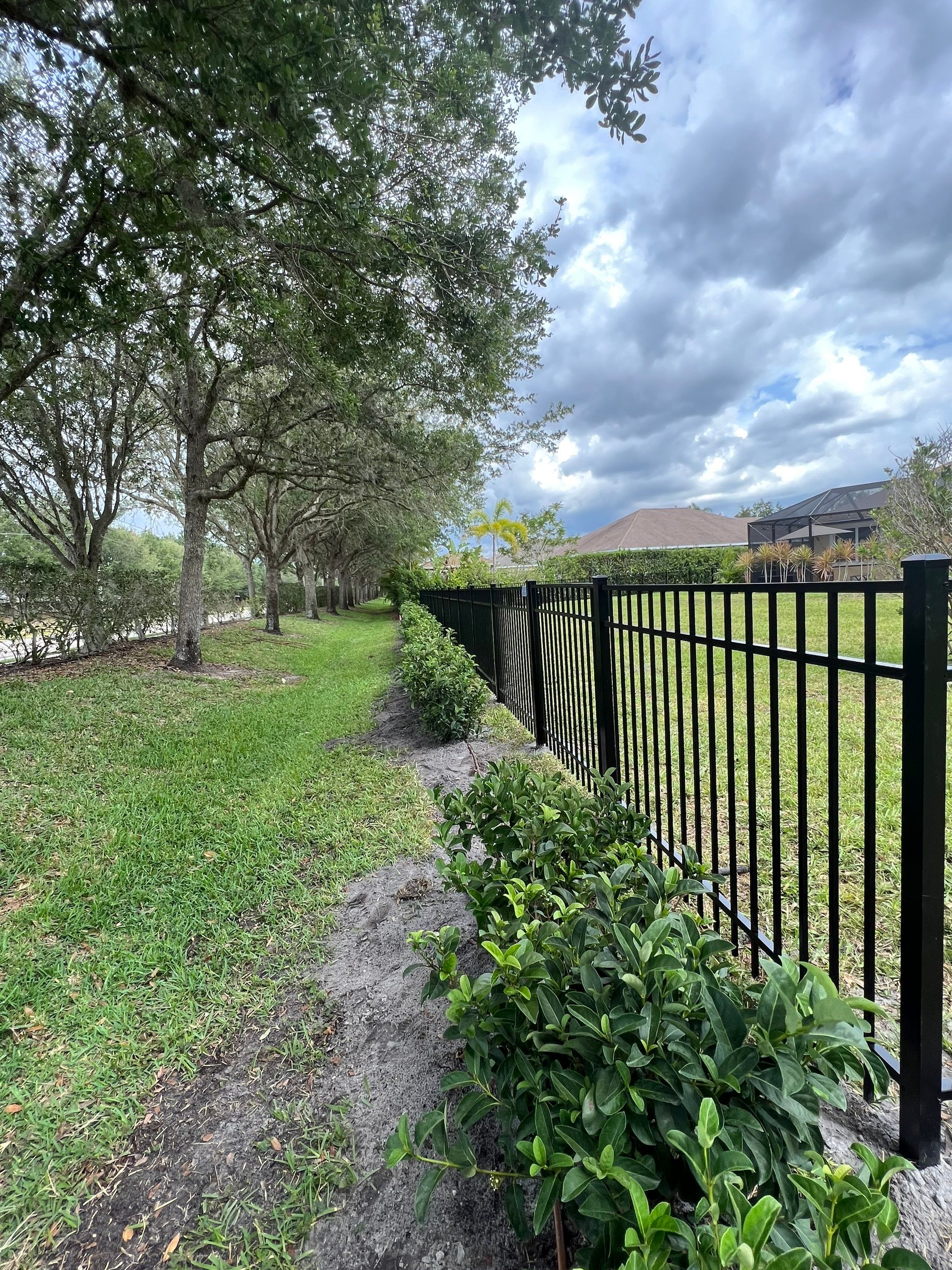 Aluminum Fence Installation using Black 3 Rail Aluminum Fence by Asap fence and gates, LLC