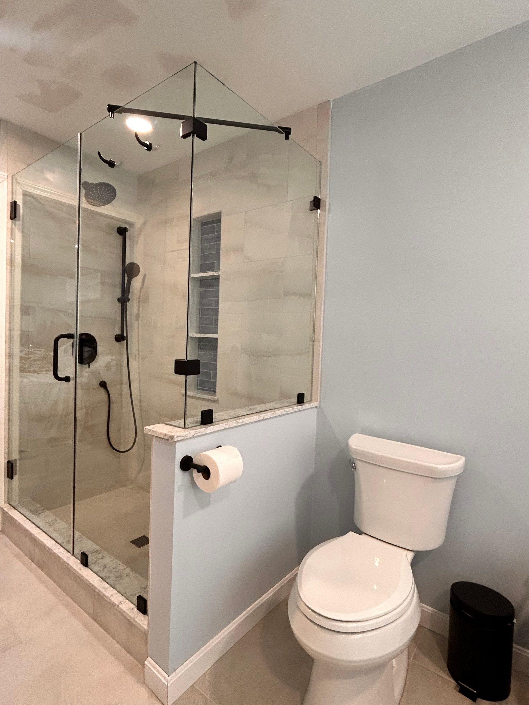 Shower using Tempered Shower Glass by Cheshire Glass Company