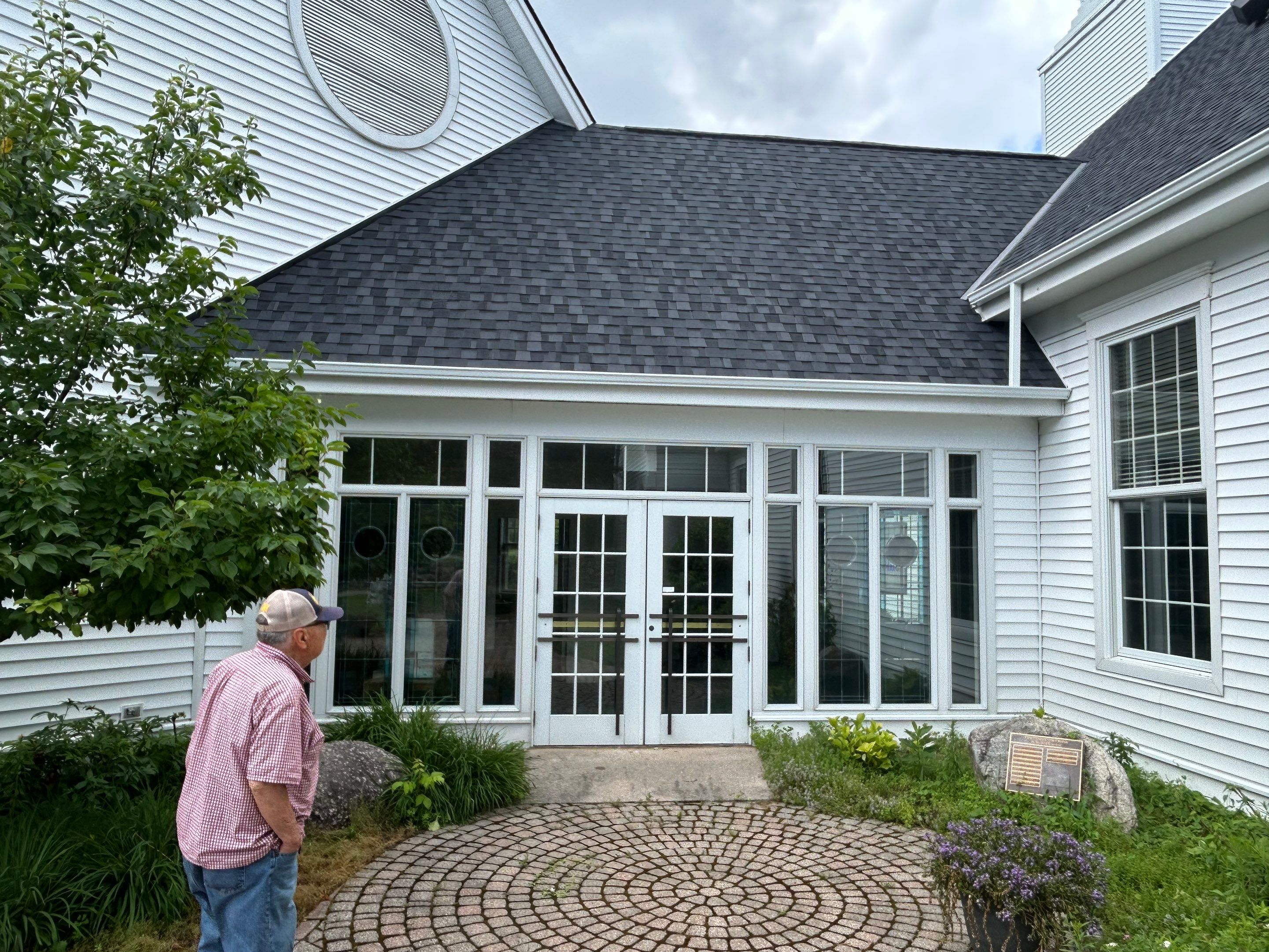 Gutter and Gutter Screen Installation for Harbor Springs Church by Rainbow Seamless Systems