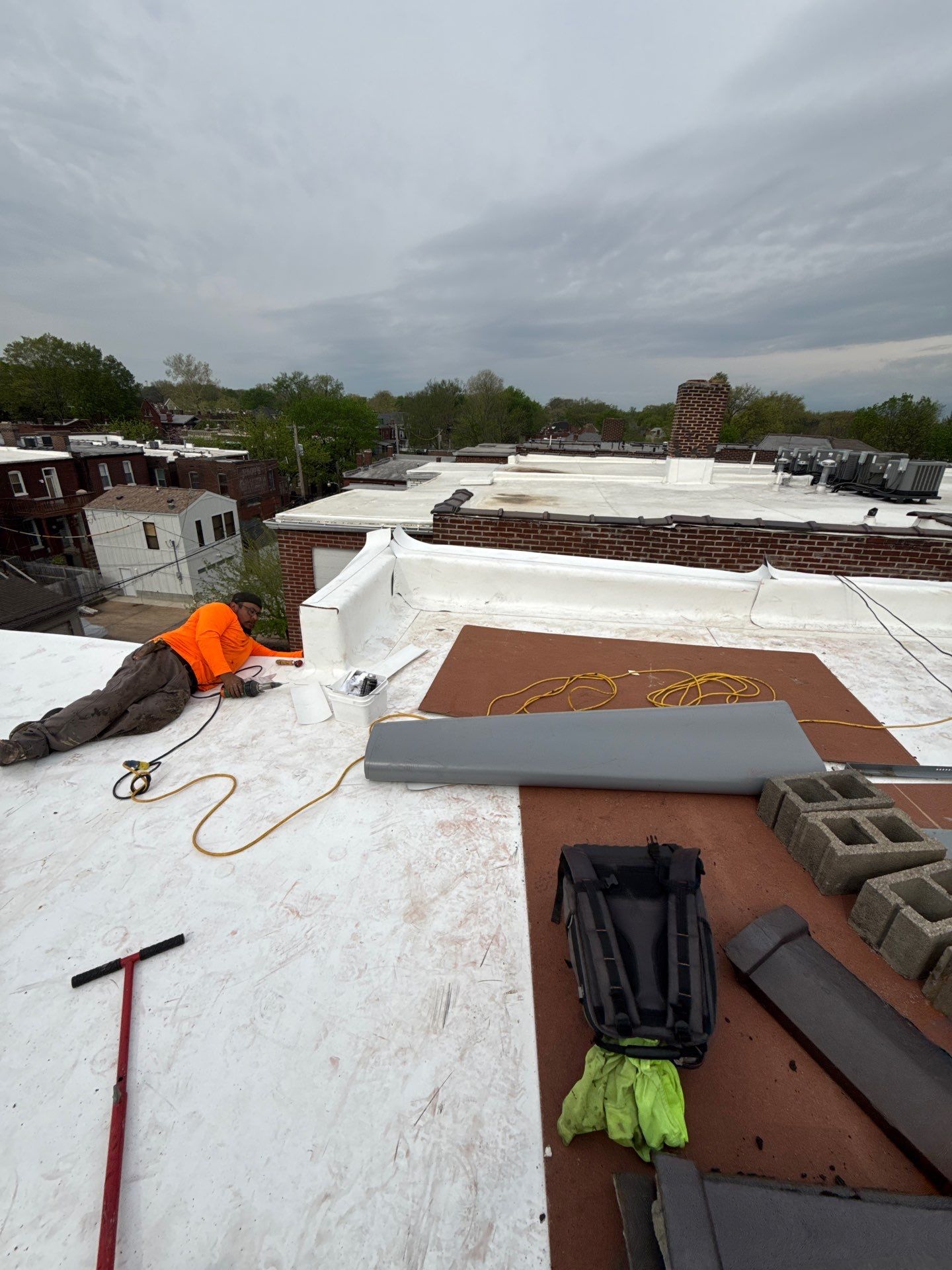 Multi-Family TPO Roof Installation and Masonry Repair in St. Louis by Acute Roofing And Exteriors