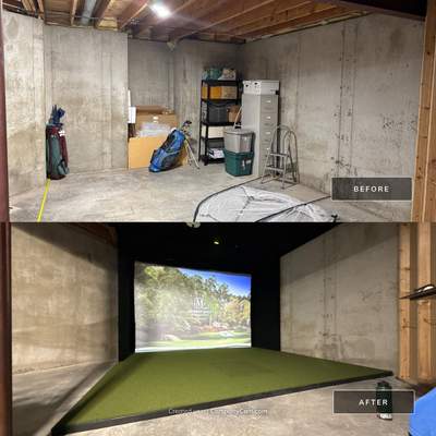 Rex Went With A Custom Golf Simulator