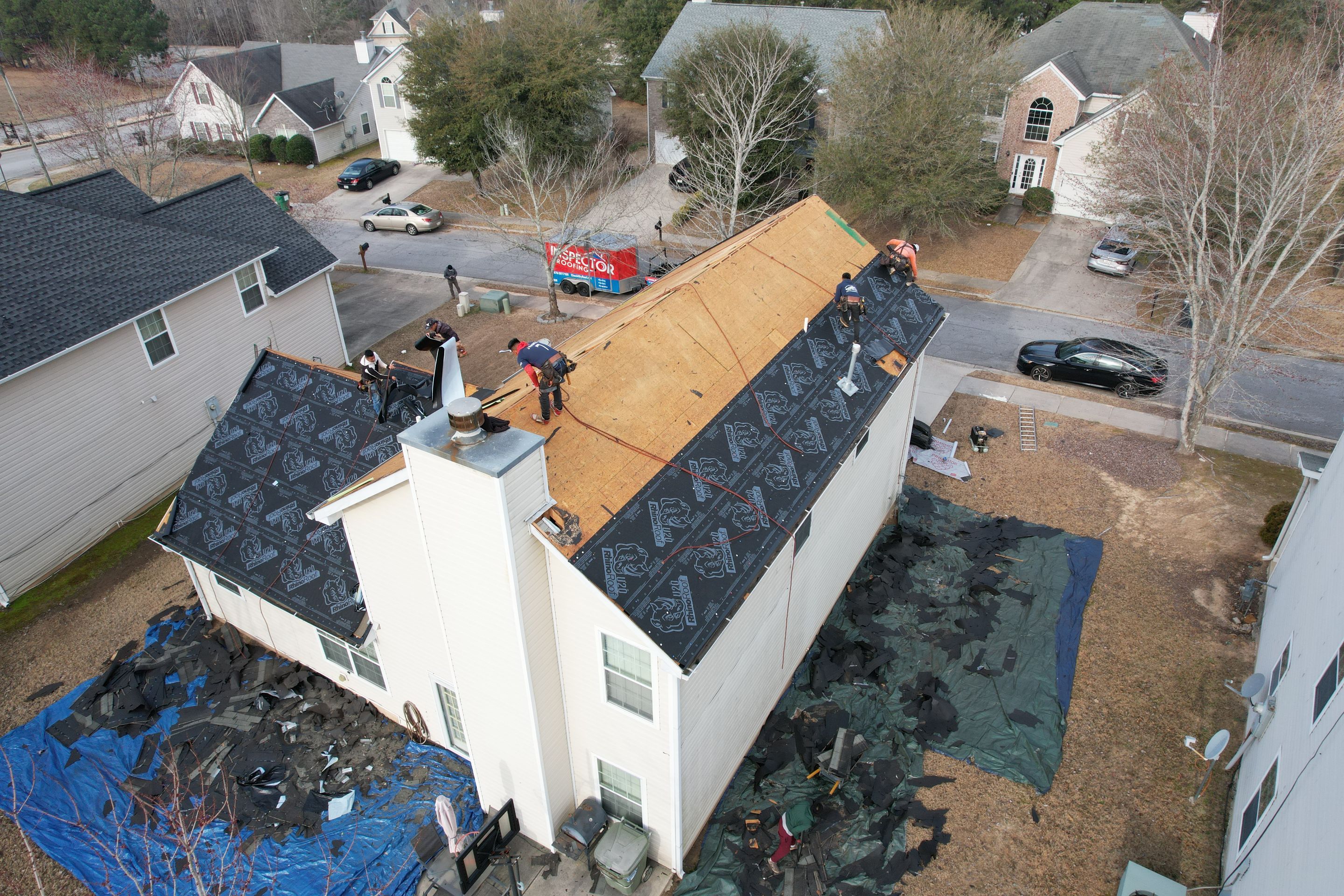 Residential Roofing Installation using Owens Corning by Inspector Roofing and Restoration