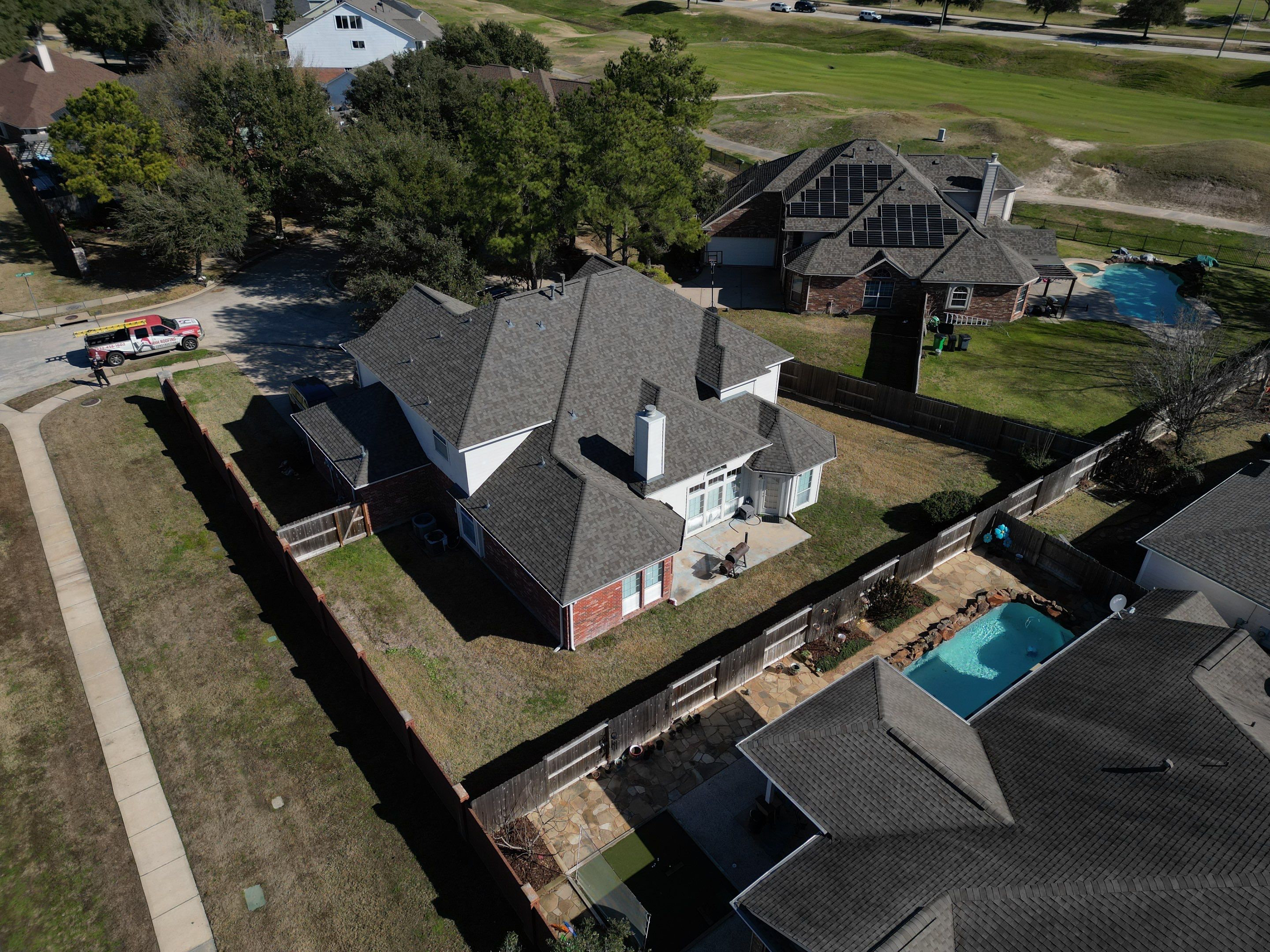 OC Duration Driftwood by HHH Roofing & Construction