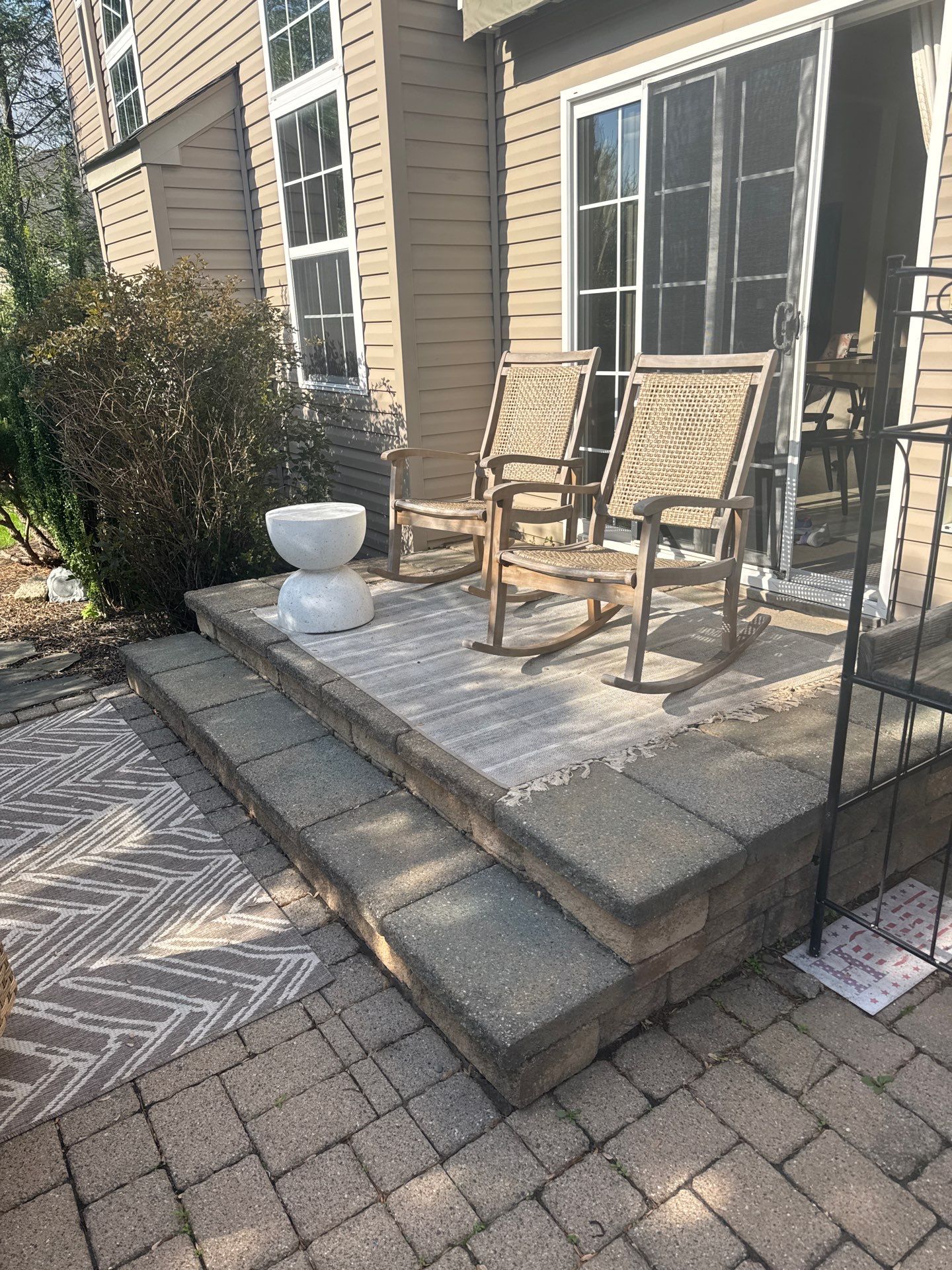 Backyard Retreat: Techo-Bloc Patio + Firepit Lounge by Saylor’s Lawn & Landscape