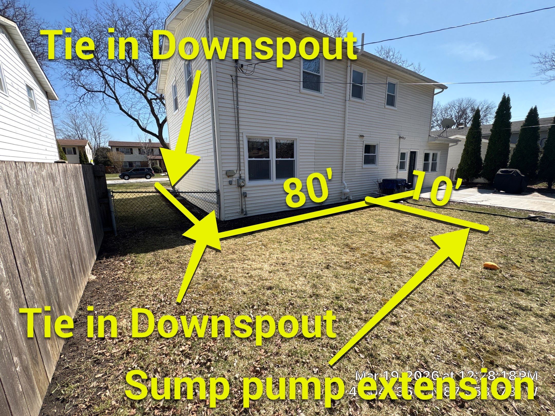 French drain and Sump pump reroute to flo well  by A&N 