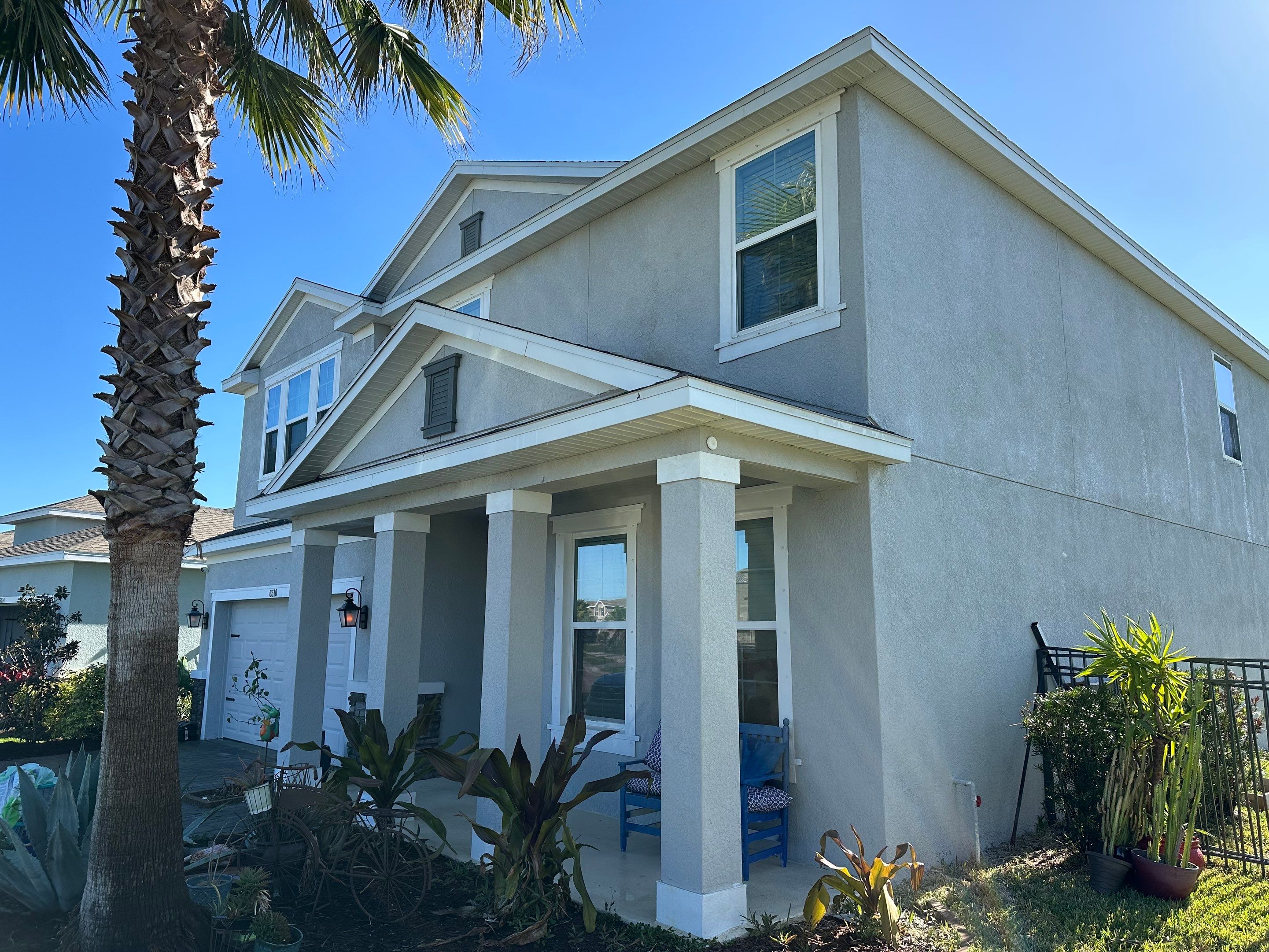 2-Story House Wash & Paver Driveway Cleaning in Trevesta Community, Palmetto, FL | Sunshine AquaWash by Sunshine AquaWash