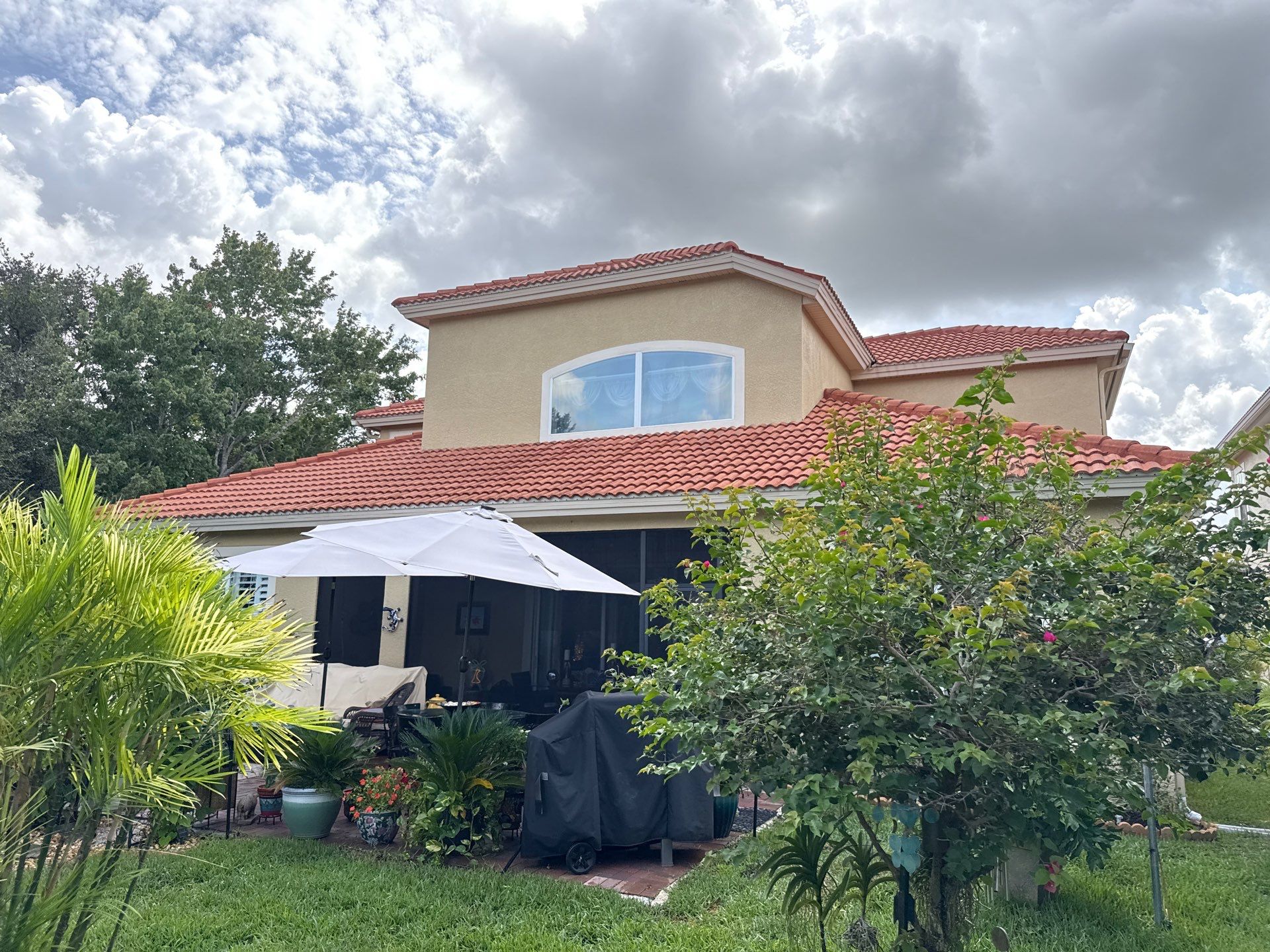 Soft Wash Tile Roof Cleaning in Sonoma Community, Sarasota, FL by Sunshine AquaWash