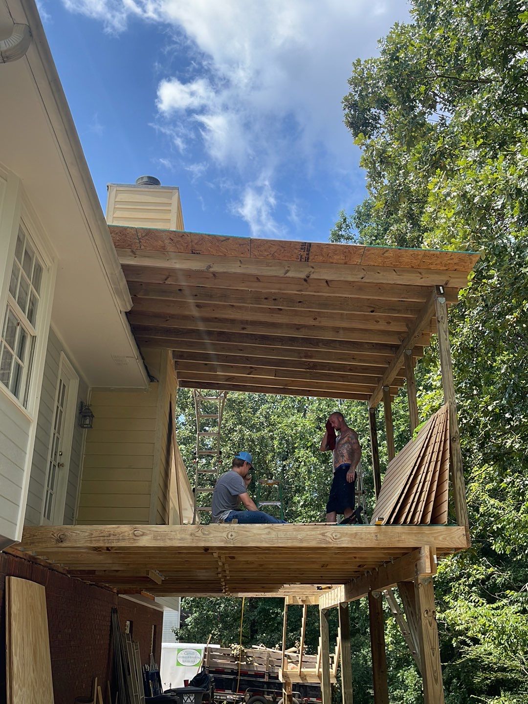 South Trace Lane - Deck Installation and Chimney Repair by Pillar and Pine