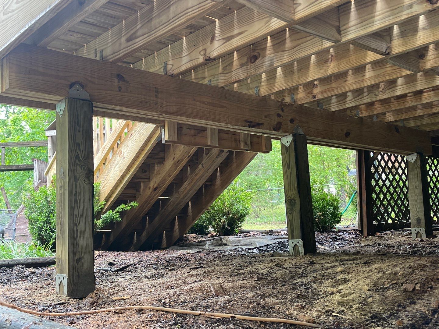 Oak Leaf Circle - Deck Installation  by Pillar and Pine