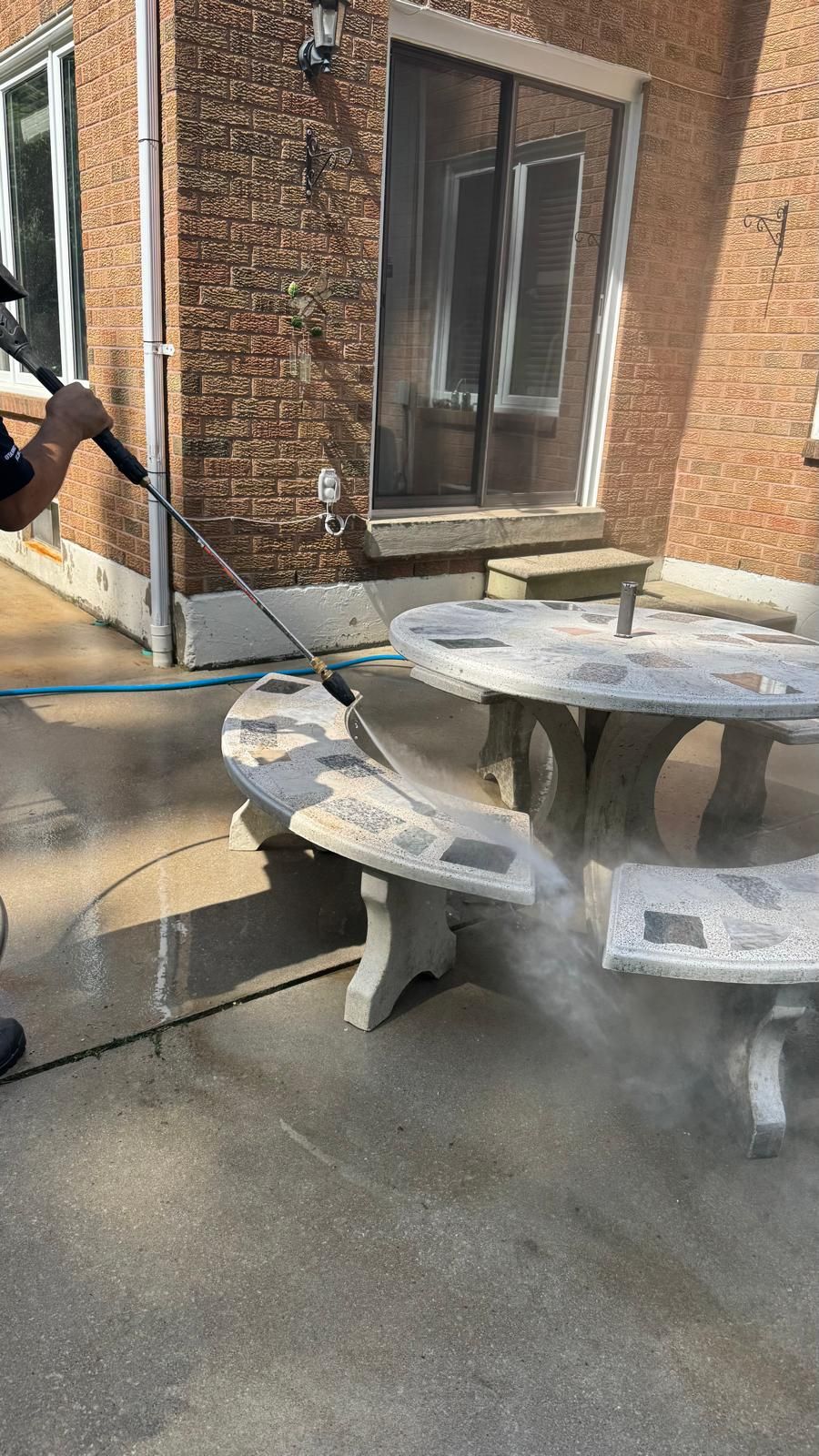 Residential Concrete Sidewalk Installation and Patio Power Washing in Maple by GTA HOME PAINTING