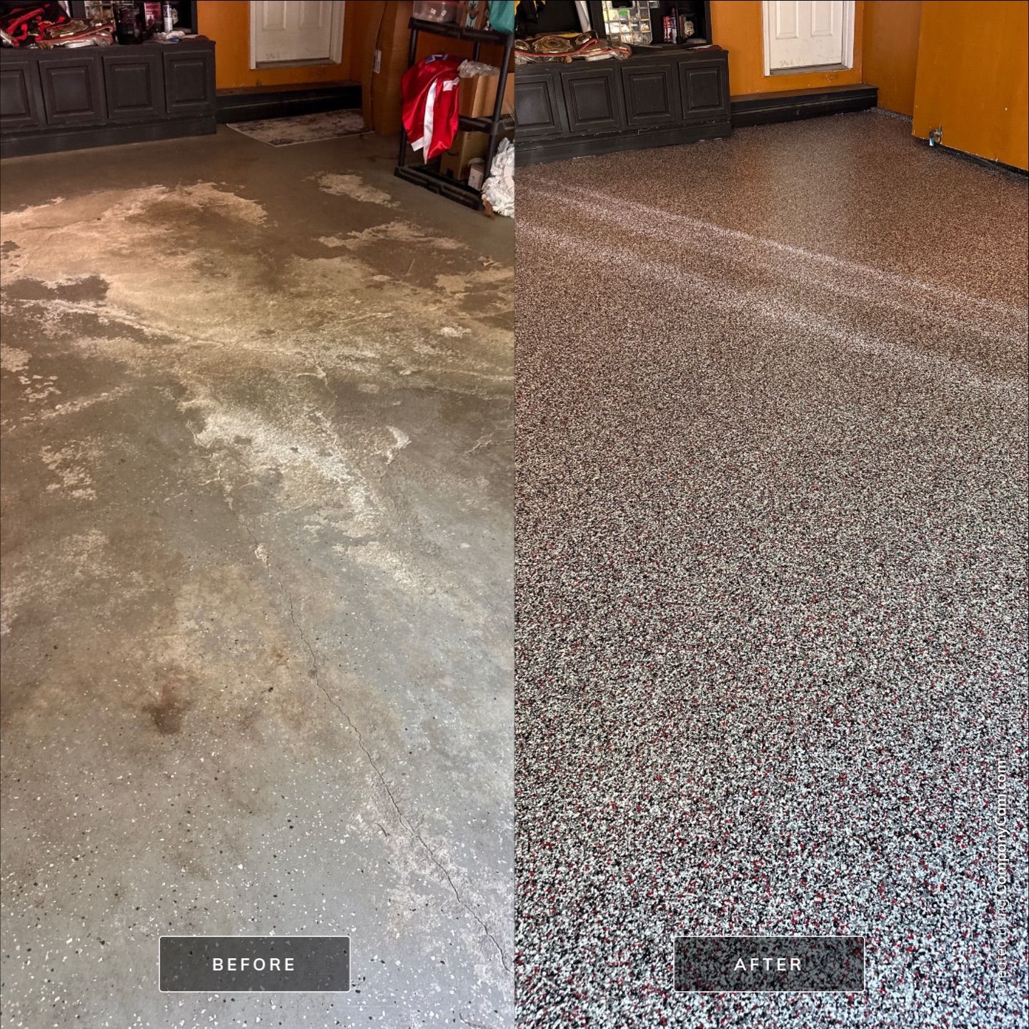 John Chose A Beautiful Banner Red Floor by Banner Garage