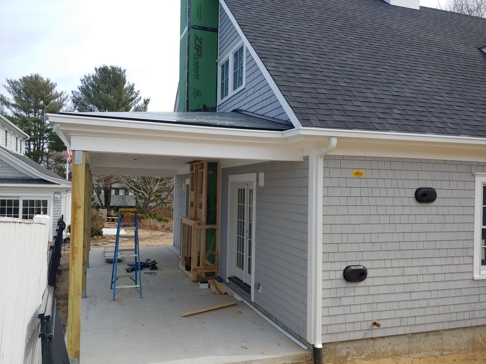 Gutter Installation using 5" Box Style Aluminum Gutter in Duxbury, MA by Gutter Pro Enterprises