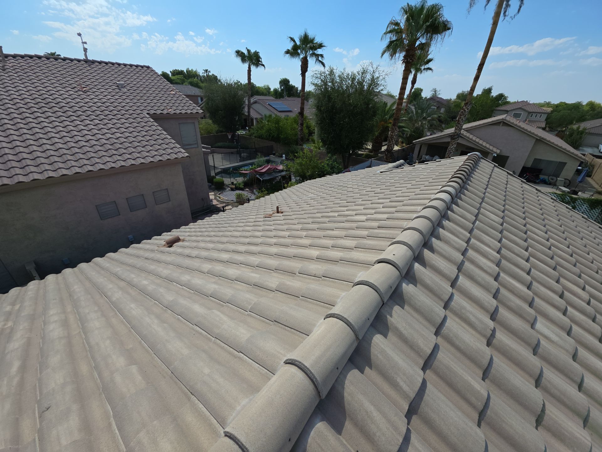 New tile reset for this beautiful home in Chandler by Weather-Tite Roofing