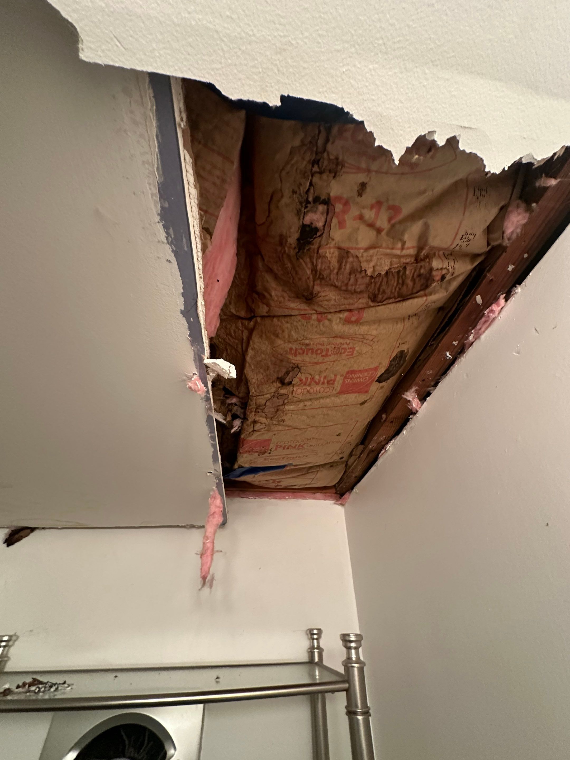 Bathroom Ceiling Replacement by BlueRed Restoration