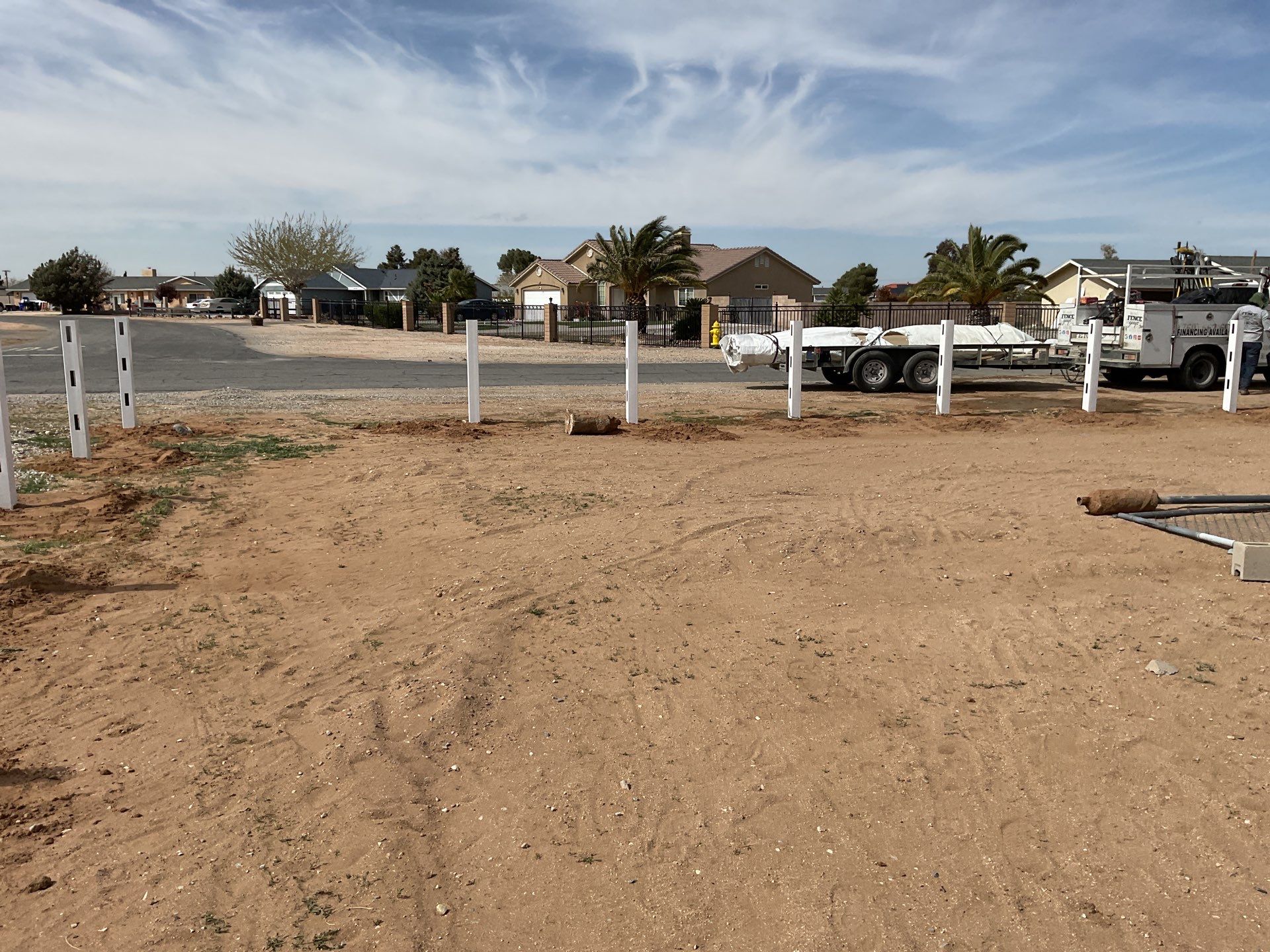 Fence Installation using Ranch Style Vinyl by Fence Guys Inc.