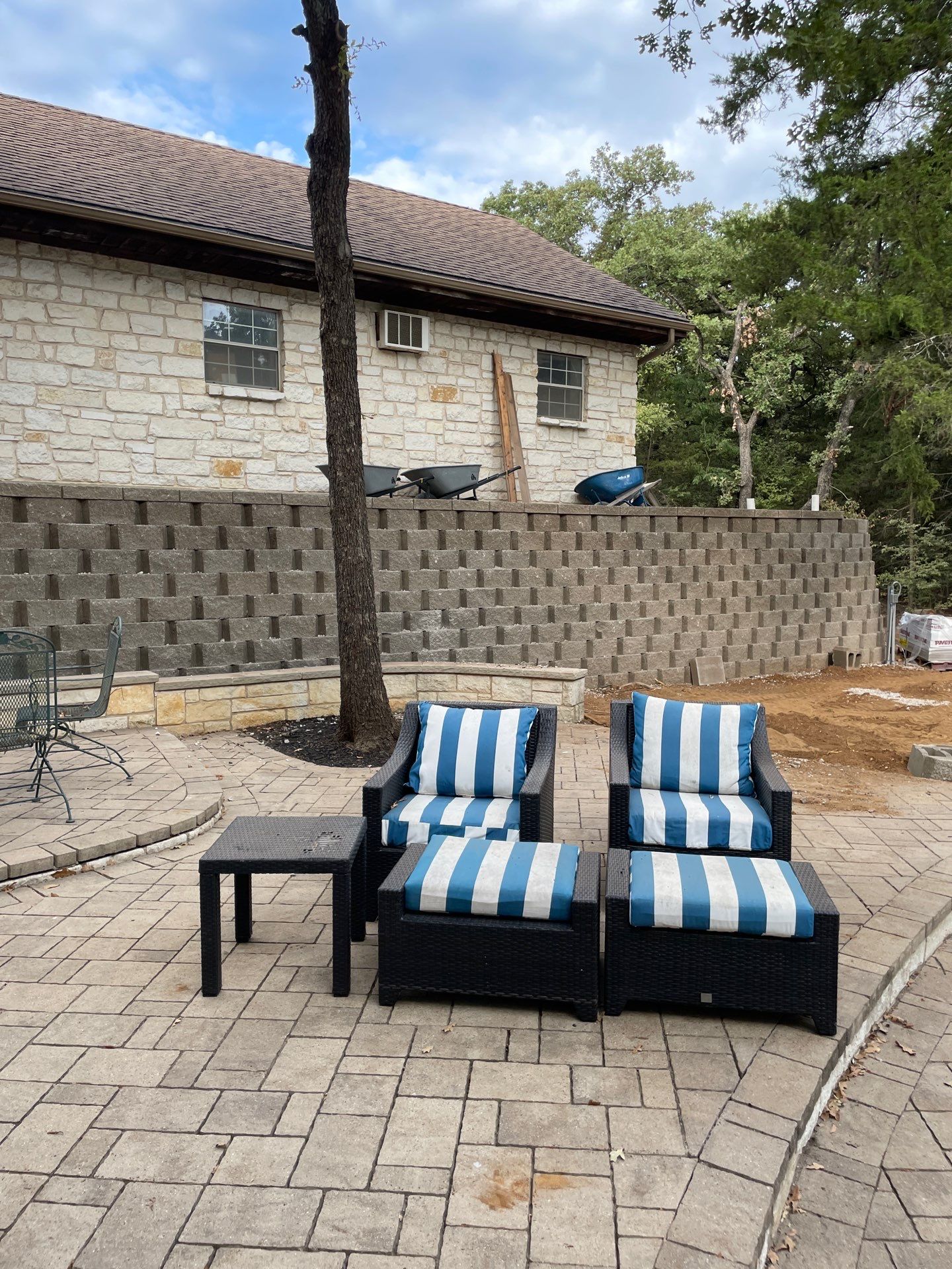 In Progress Retaining Wall Project by Peterson’s