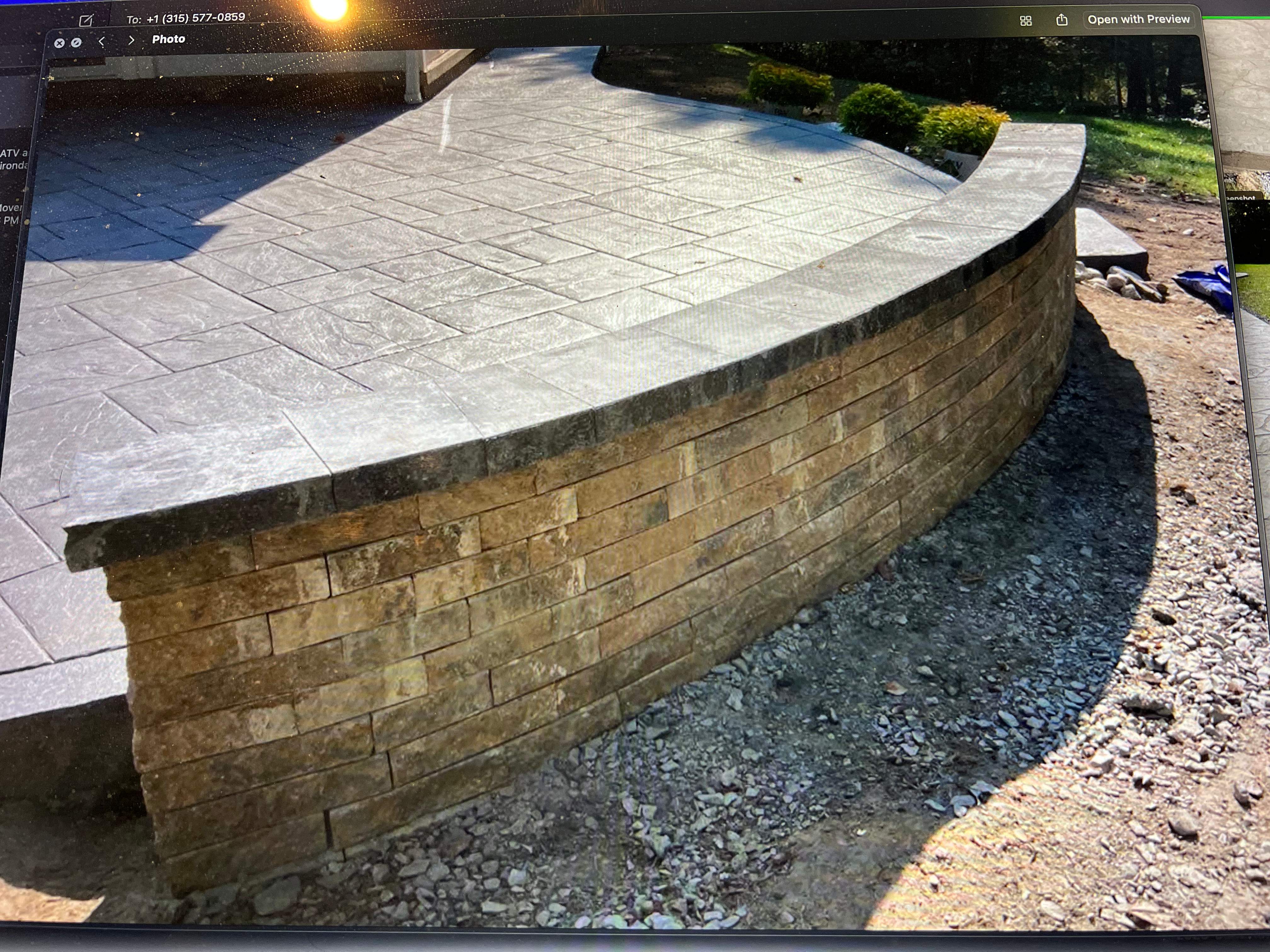 Majestic Ashlar stamped concrete patio by NG Masonry & Construction LLC