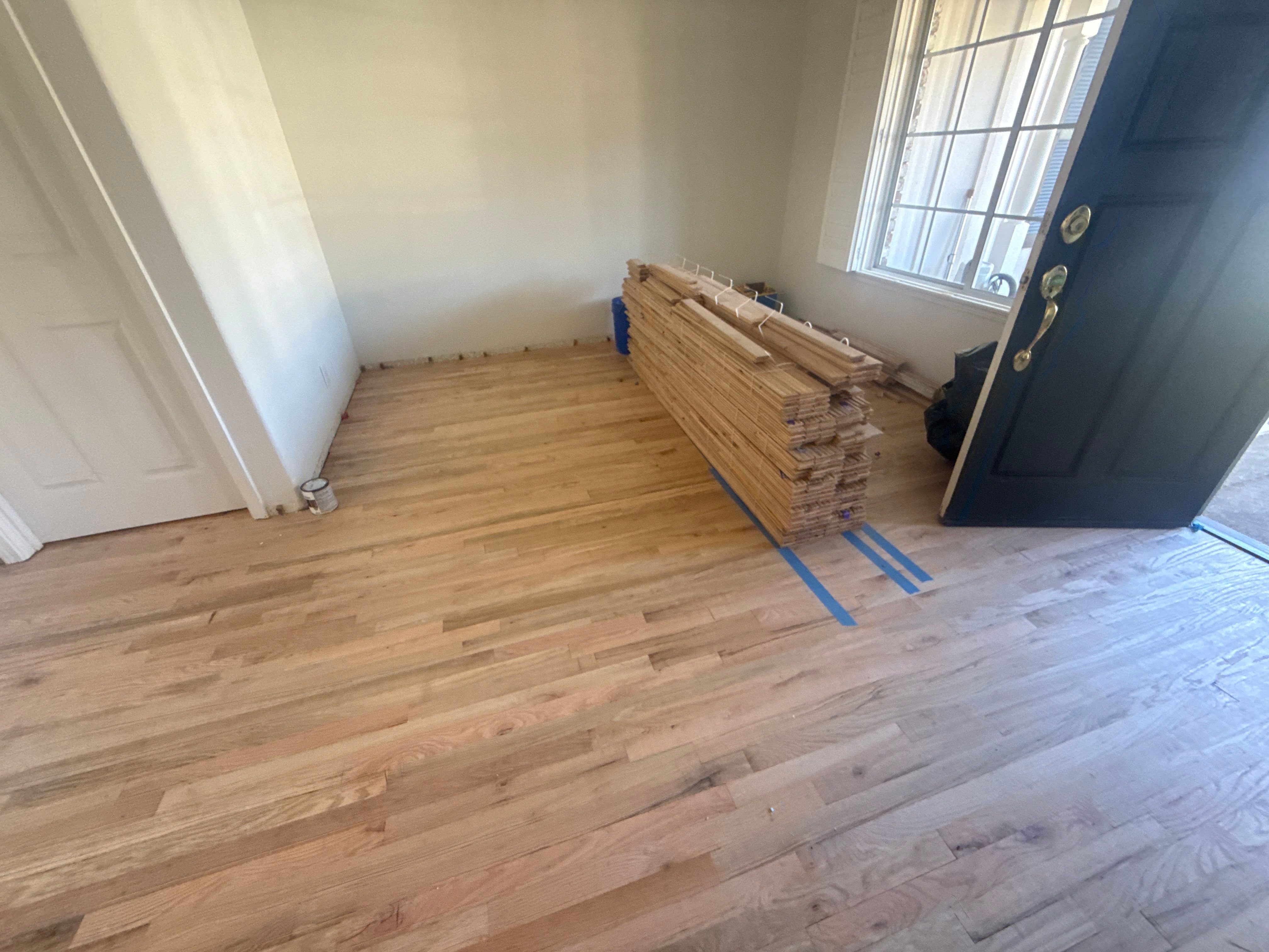 Custom Red Oak Hardwood Floor Installation and Finishing in Roseville by Footprints Floors South Sacramento