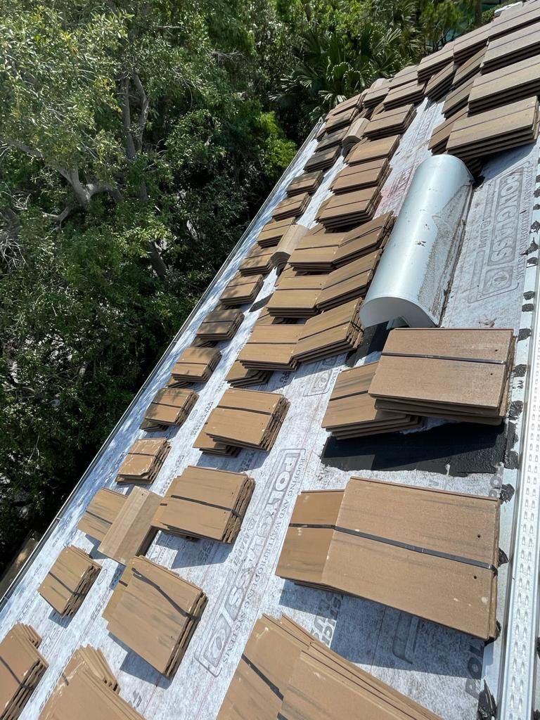 Residential Roofing Installation using Concrete Tile in Bonita Bay Community by International Roofing