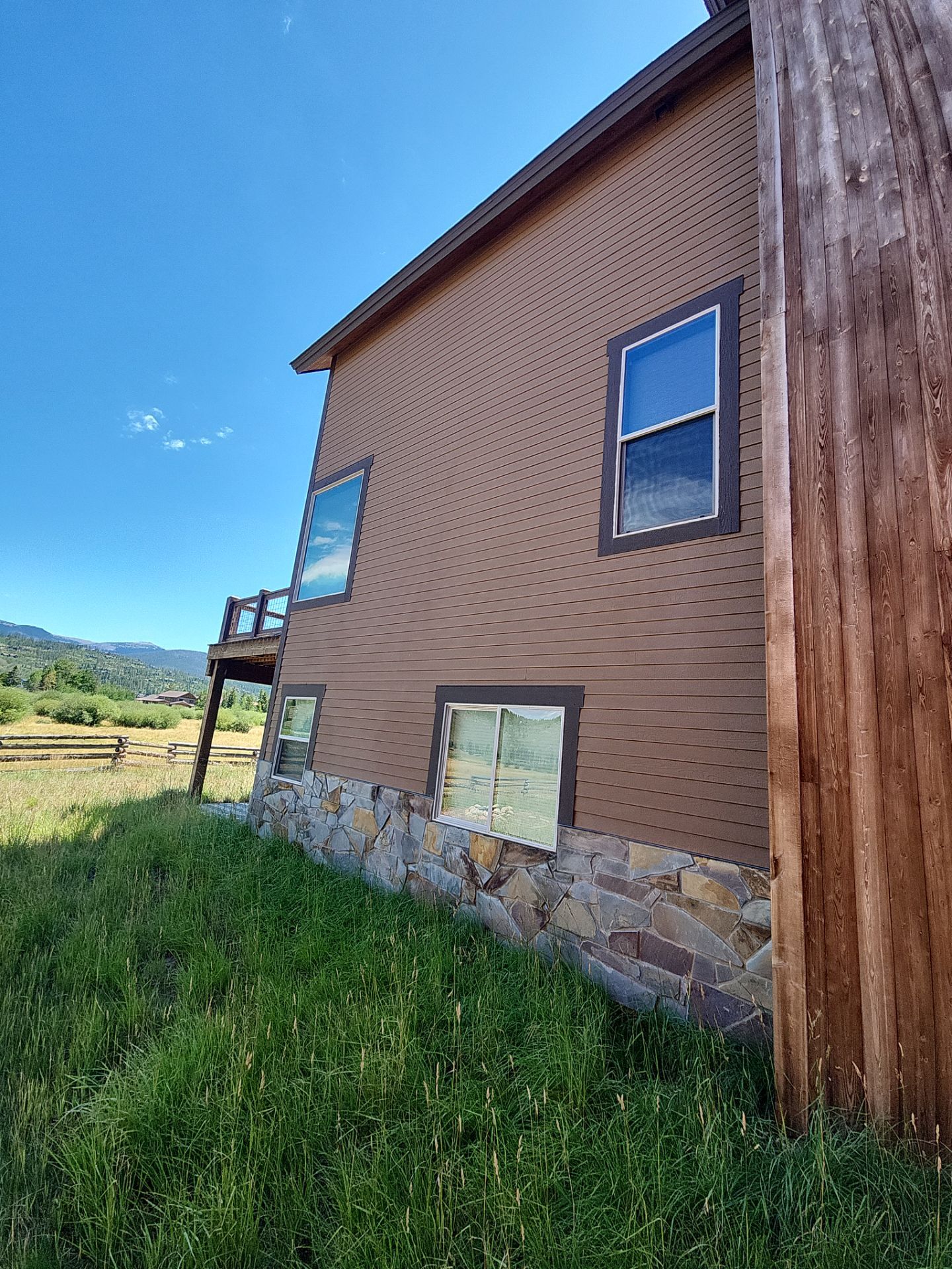 Exterior Painting Using Stain by Wheatley Creek Services