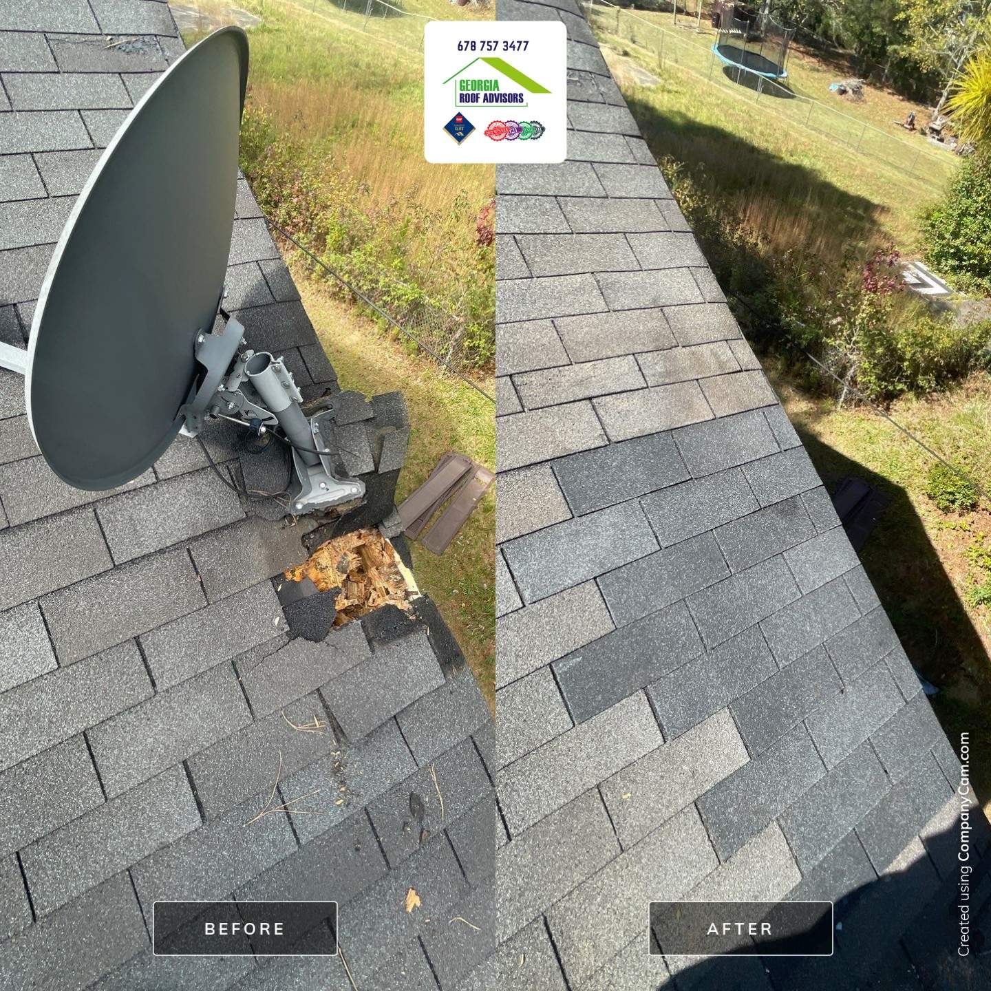 Think twice before installing a satellite dish! by Georgia Roof Advisors