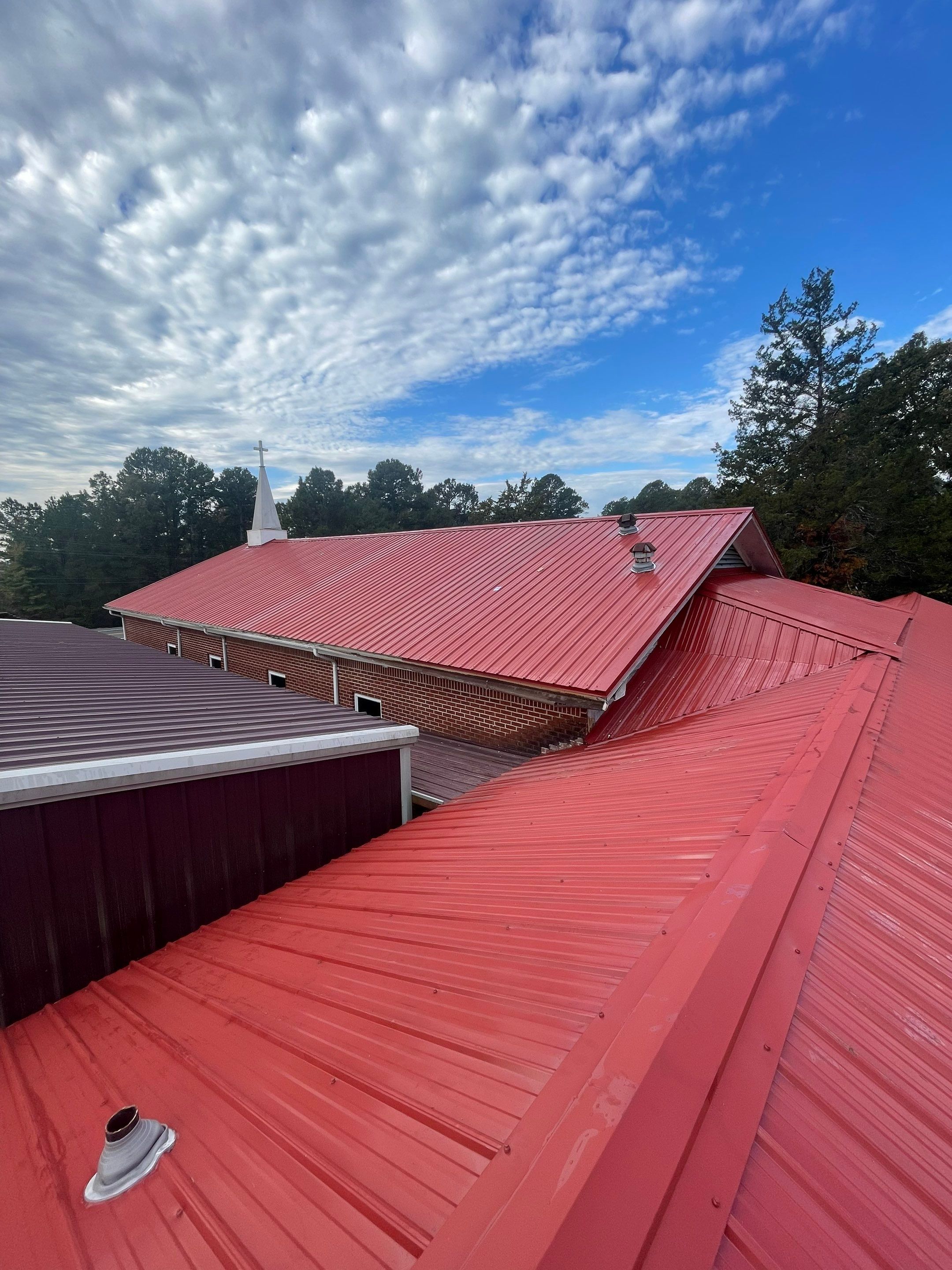 Residential Metal Roof Replacement using Reed's Metals: 26 GA. Colored Residential Metal Panels (Barn Red) by Hostetler Roofing