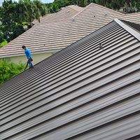 24ga 1.5" Mechanical Seam Medium Bronze by Total Roofing System The Metal Roof Experts