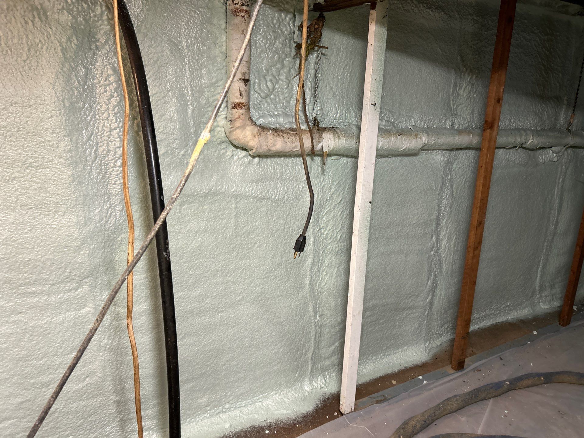 Attic Insulation using open cell spray foam by NYS Foam & Energy