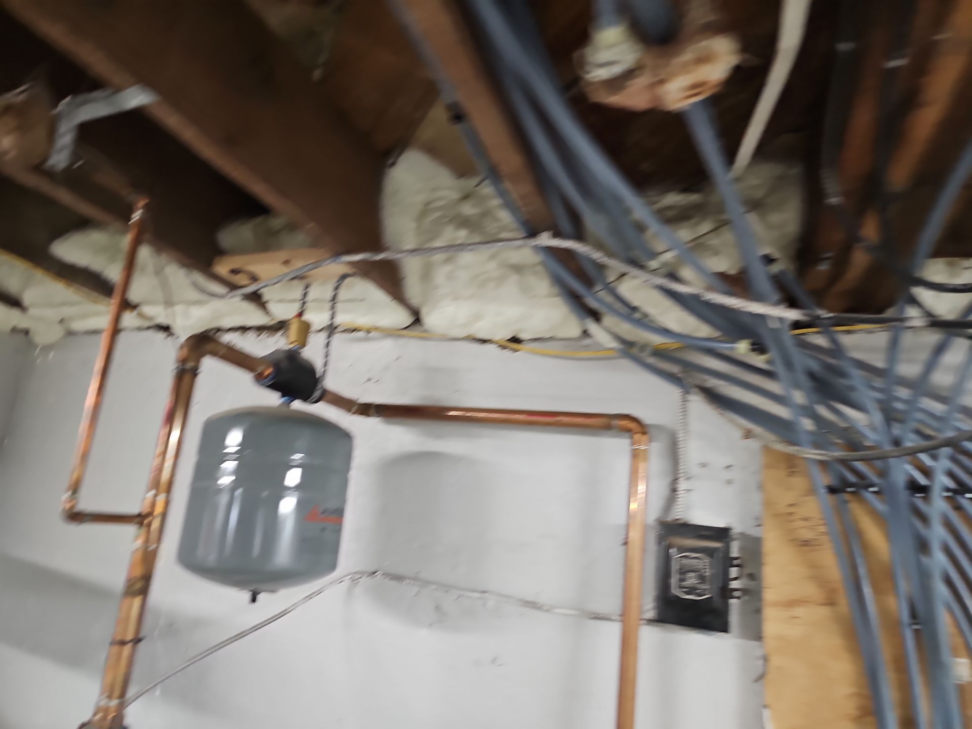 Attic Insulation using open cell spray foam by NYS Foam & Energy