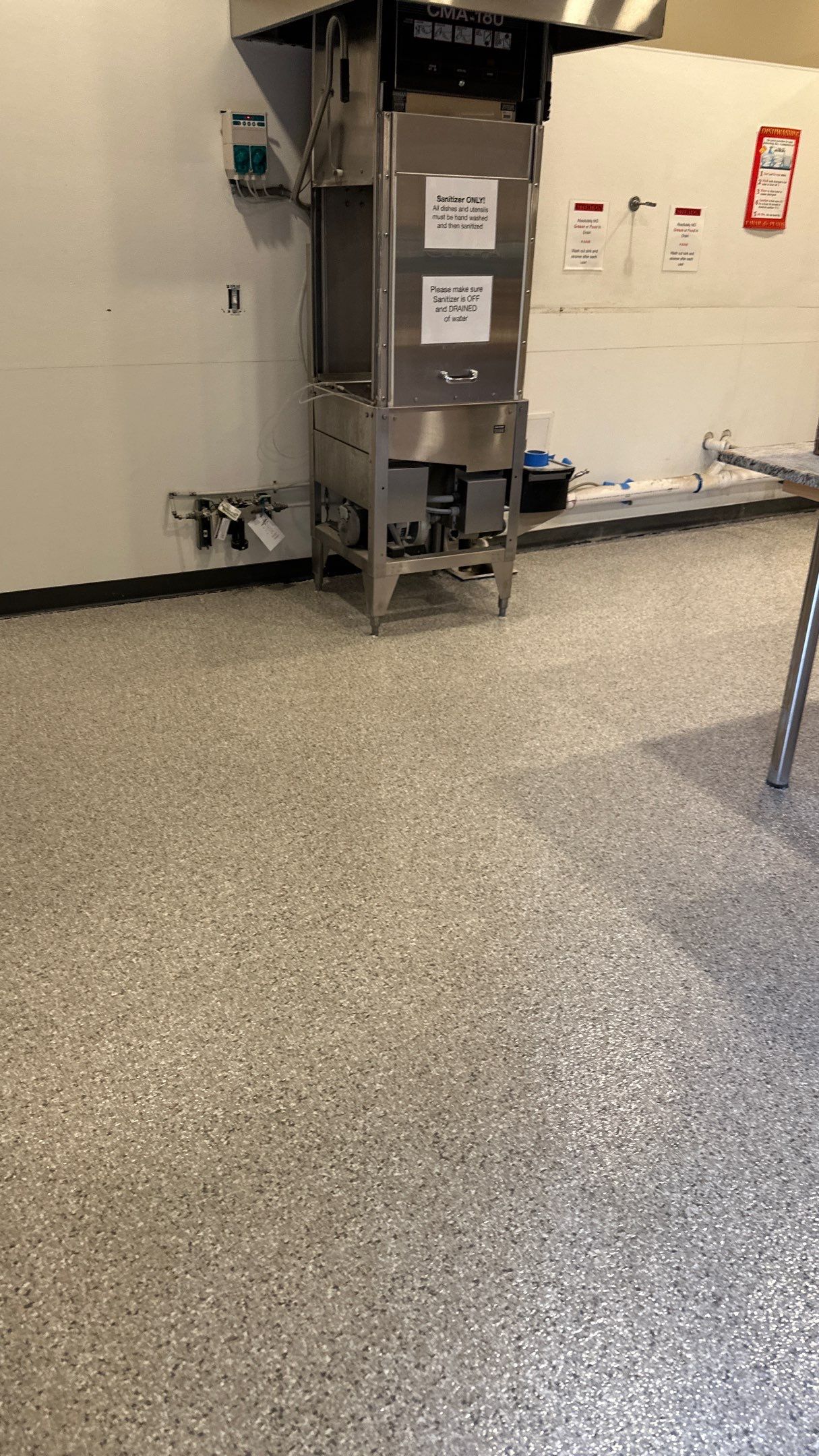 Commercial Kitchen Floor Transformation using Mt Everest by Croc Coatings, LLC