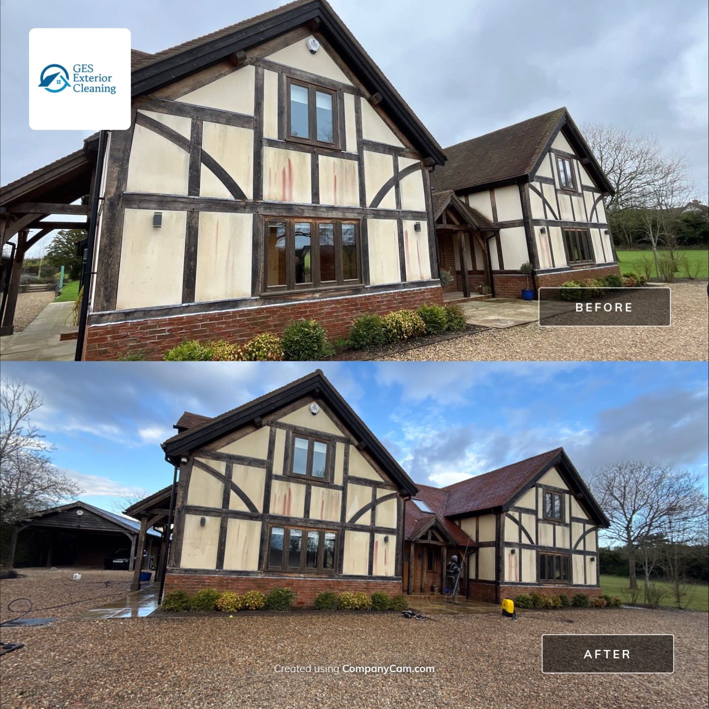 Roof Clean  - Moss Removal - Gutter Clean using Honda 15lpm Low Pressure Washing Machine by Ges Exterior Cleaning ltd