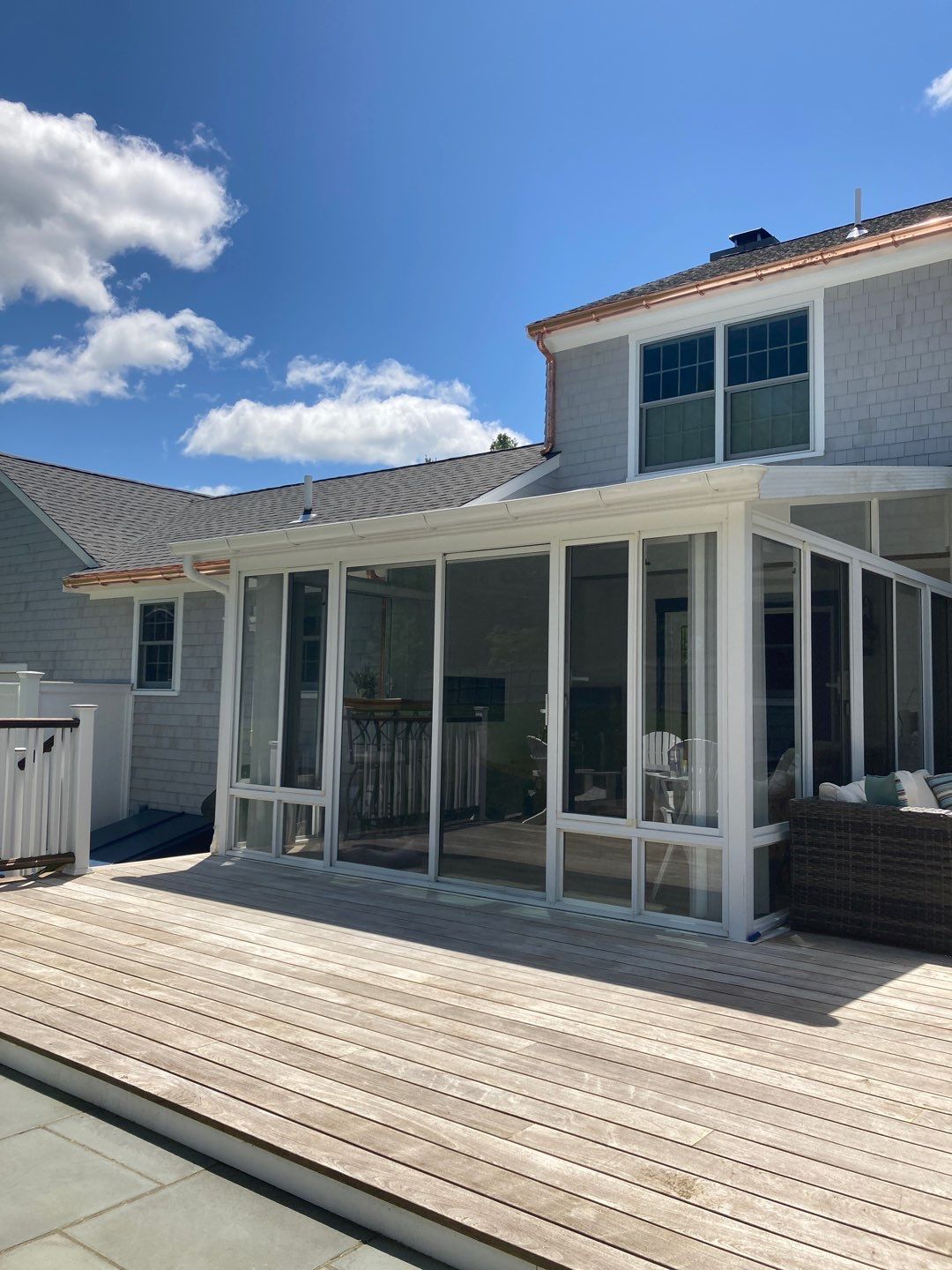 Gutter Installation using 6" Half Round Copper Gutter in Wareham, MA by Gutter Pro Enterprises