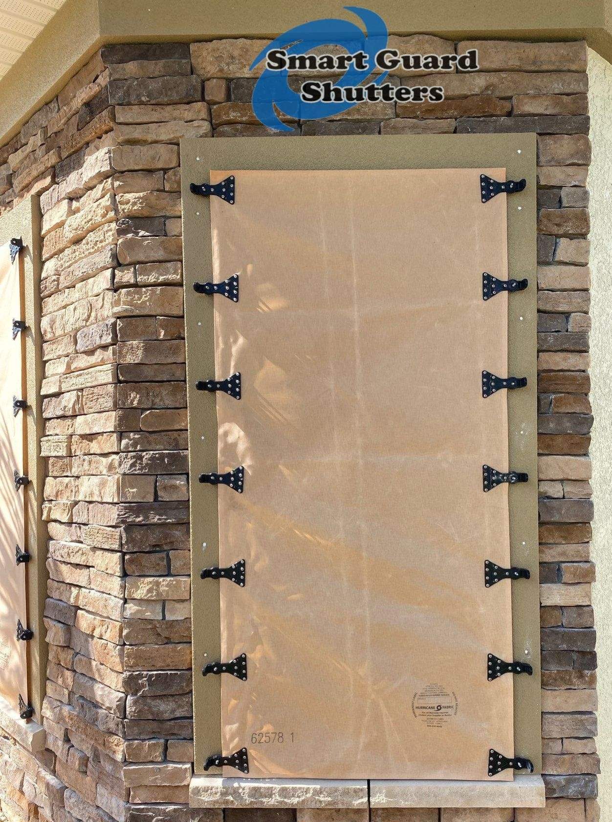 Hurricane Fabric in Tan by Smart Guard Shutters