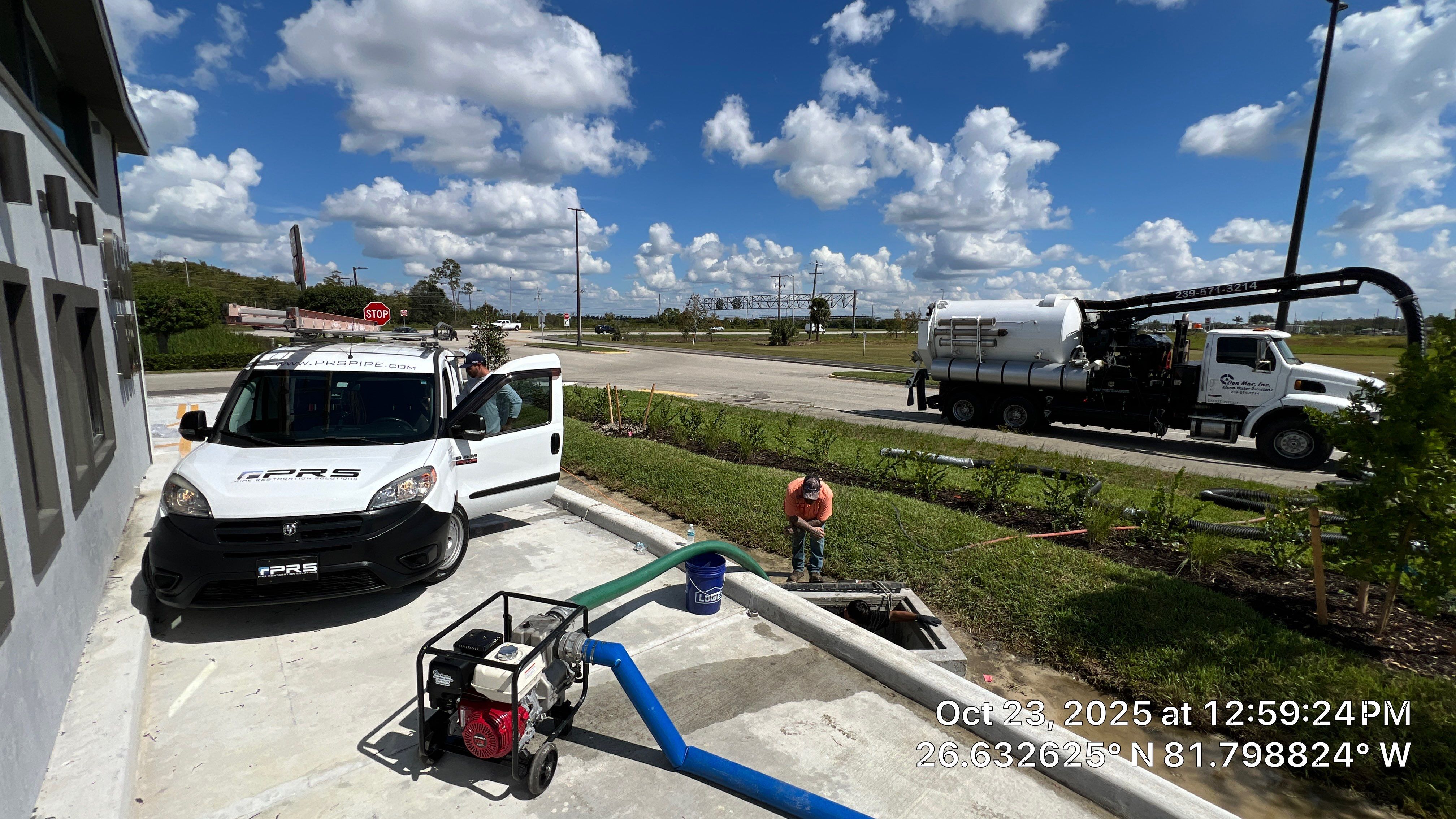 Coffee Rush Fort Myers with PRS by Don Mar, Inc. Storm Water Solutions