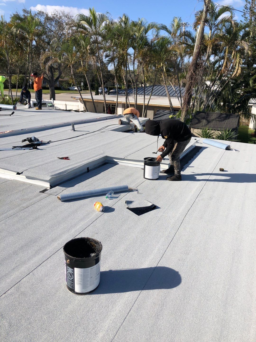Residential Re-Roof using Polyglass Self-Adhered Flat Deck by First Due Roofing
