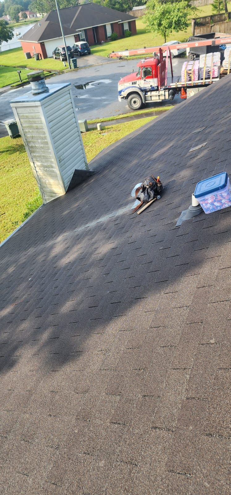 Residential Roofing Installation using Atlas Pinnacle Pristine Oyster Shell by Talya Roofing