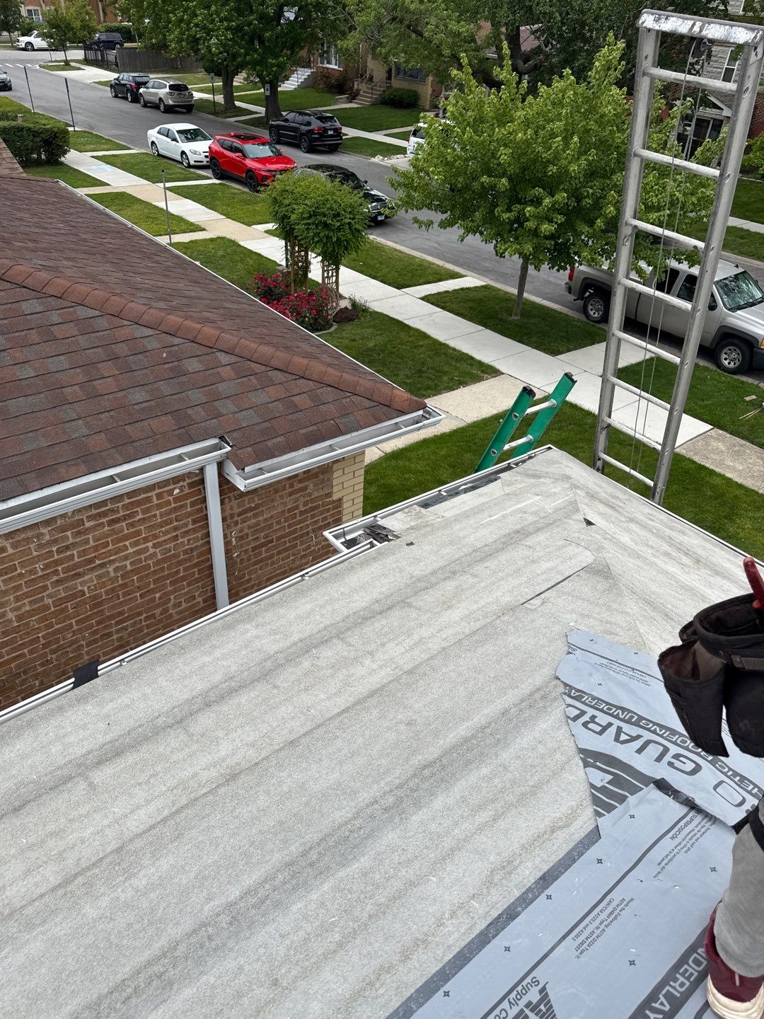 Roof replacement by wind damage by Just Brilliant Restoration JBR
