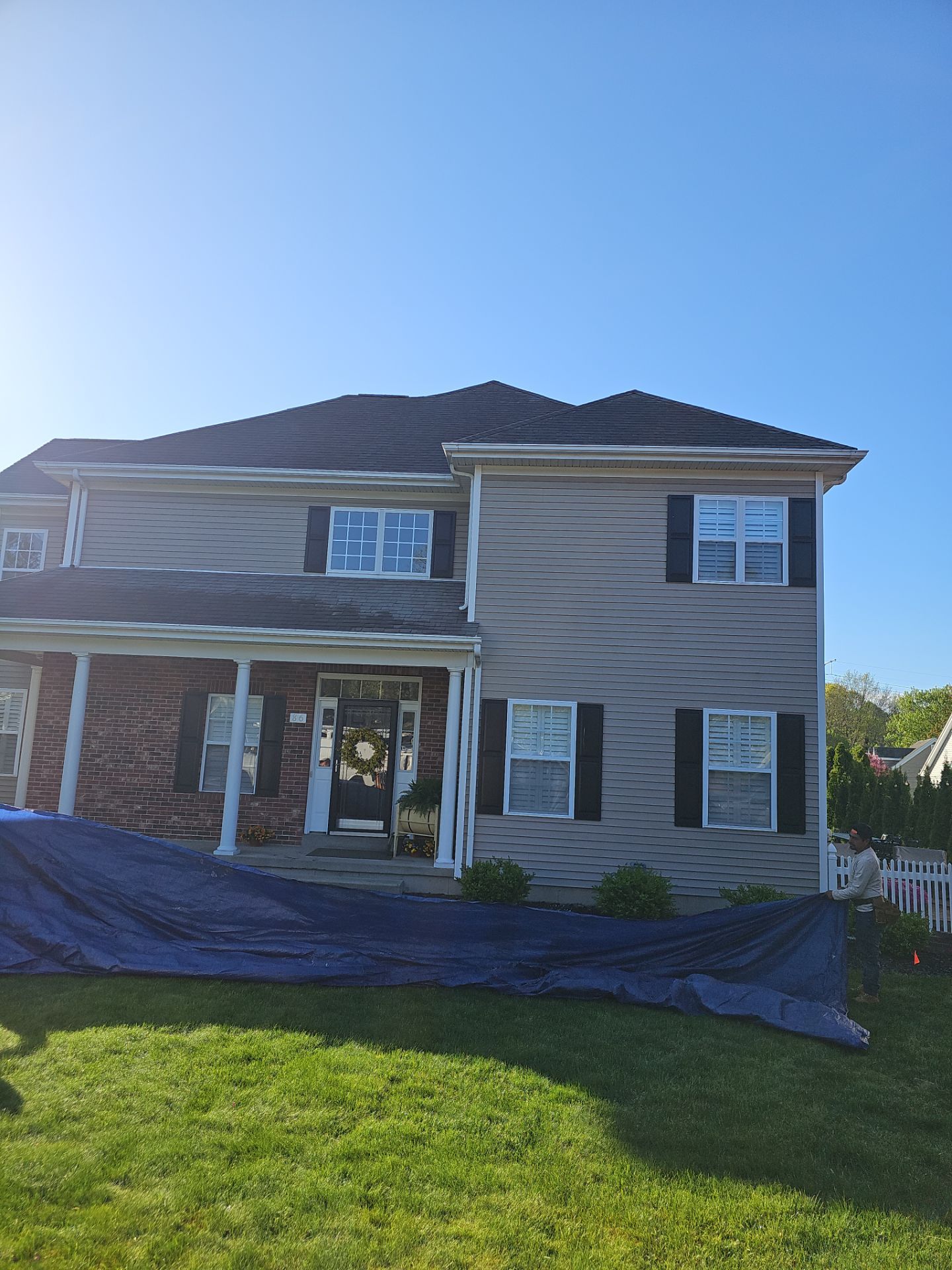 Residential Roofing Installation using Tamko Rustic Black by A Plus Exterior