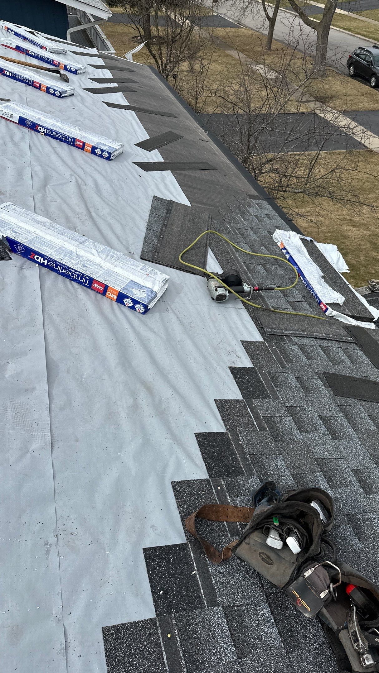 Residential Roofing Installation using GAF Timberline HDZ by Pro Home Services Inc